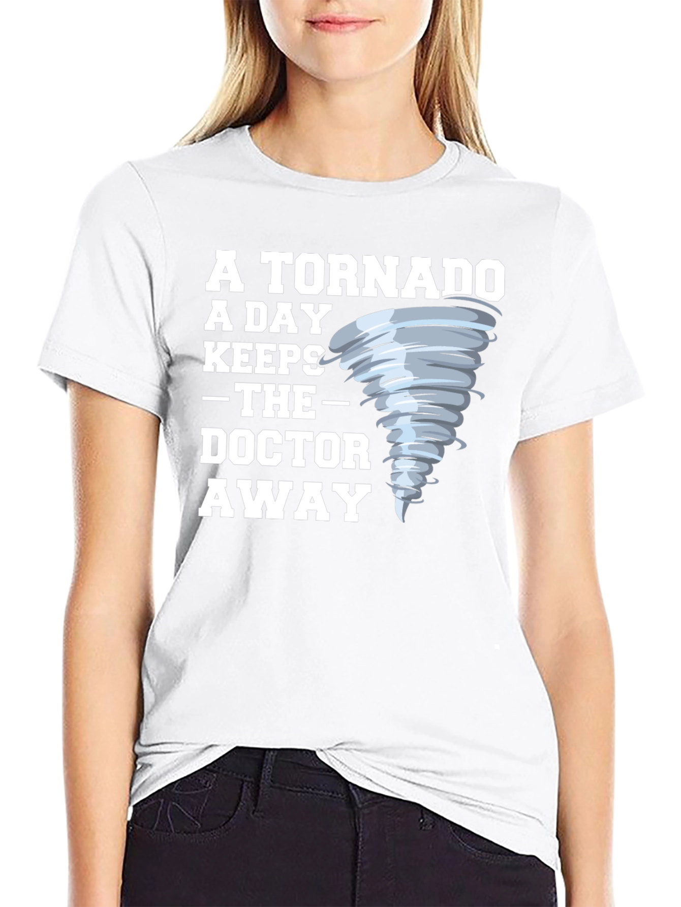 Black Tornado A Day Keeps Doctor Away Graphic Tee view 9