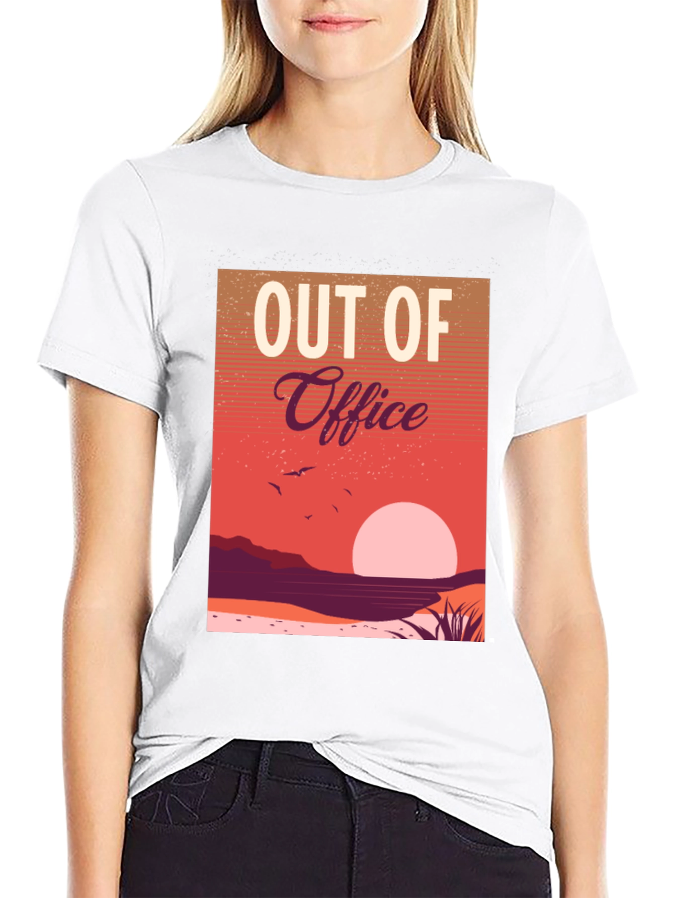 Black Out of Office Sunset Graphic Tee view 9