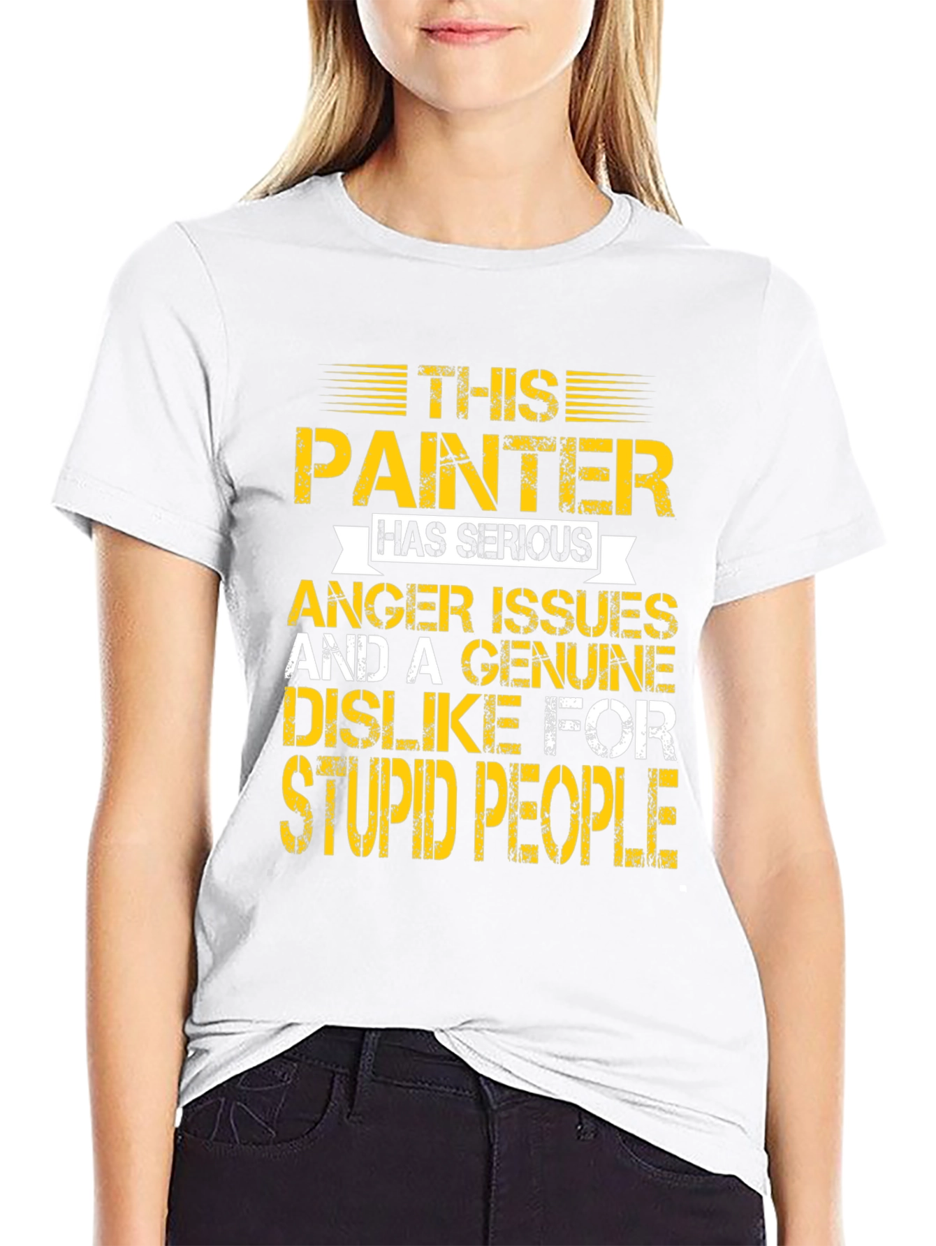 Black This Painter Has Serious Anger Issues Graphic Tee view 9