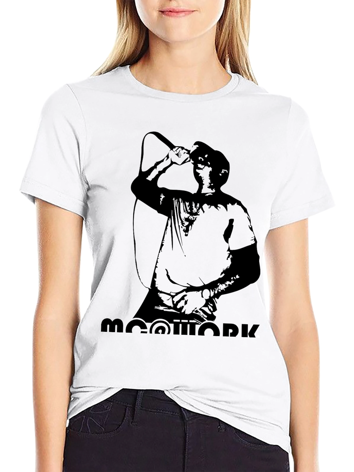 Black Moowork Black Graphic T-Shirt view 9