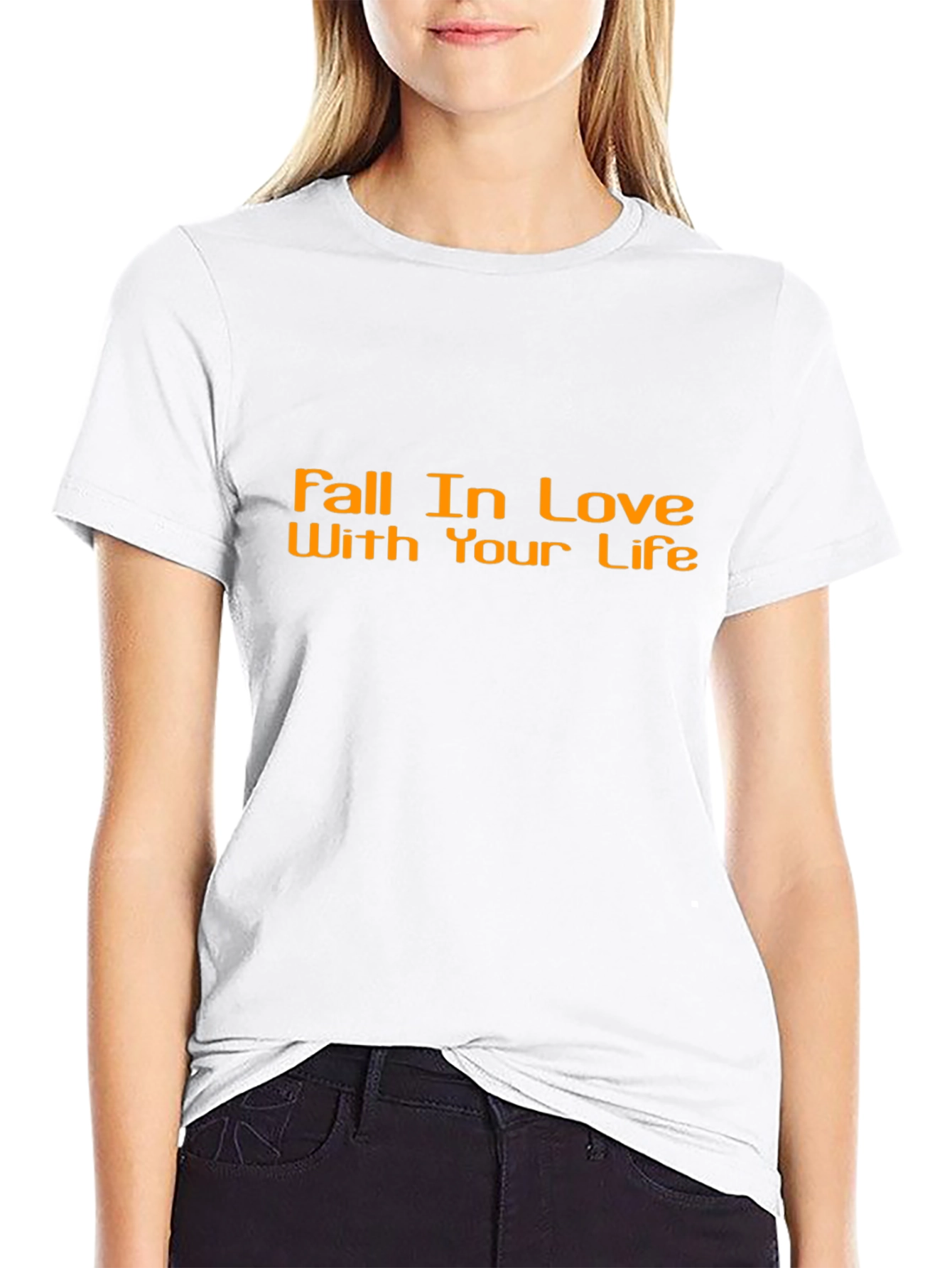 Black Fall In Love With Your Life Black T-Shirt view 9