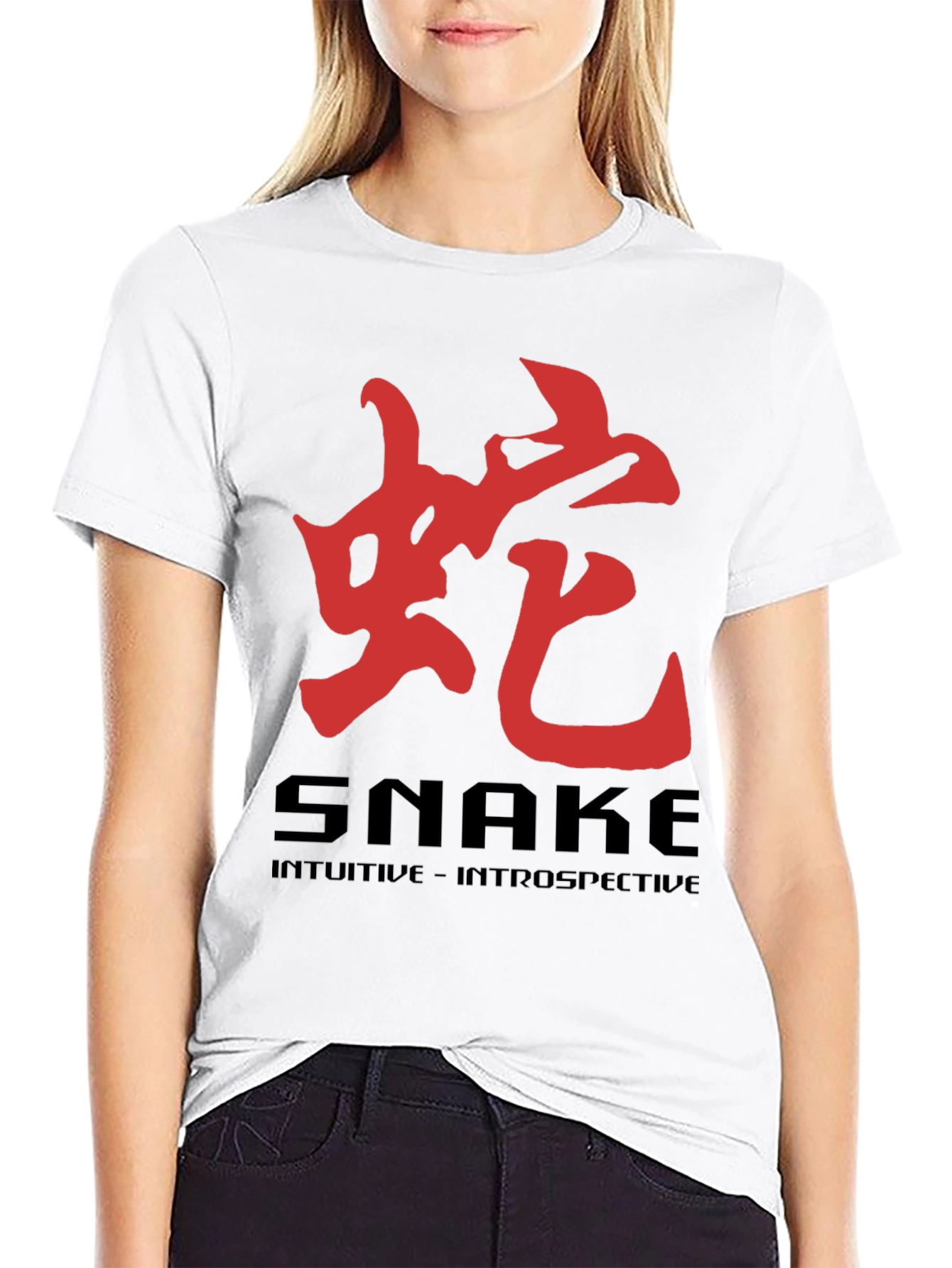 Black Snake Chinese Zodiac T-Shirt - Intuitive Design view 9