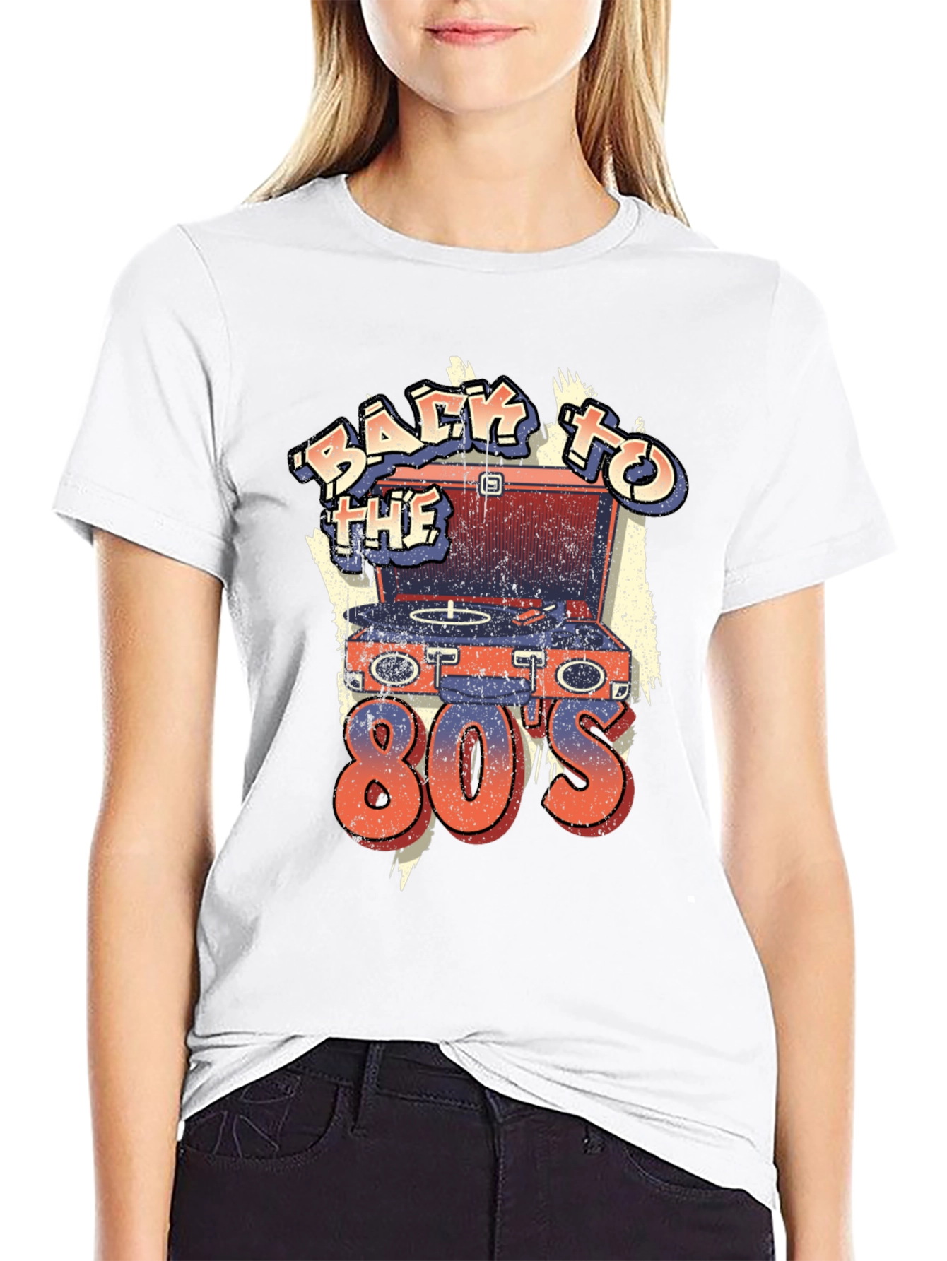 Retro 80s Turntable T-Shirt - Throwback Design - 9
