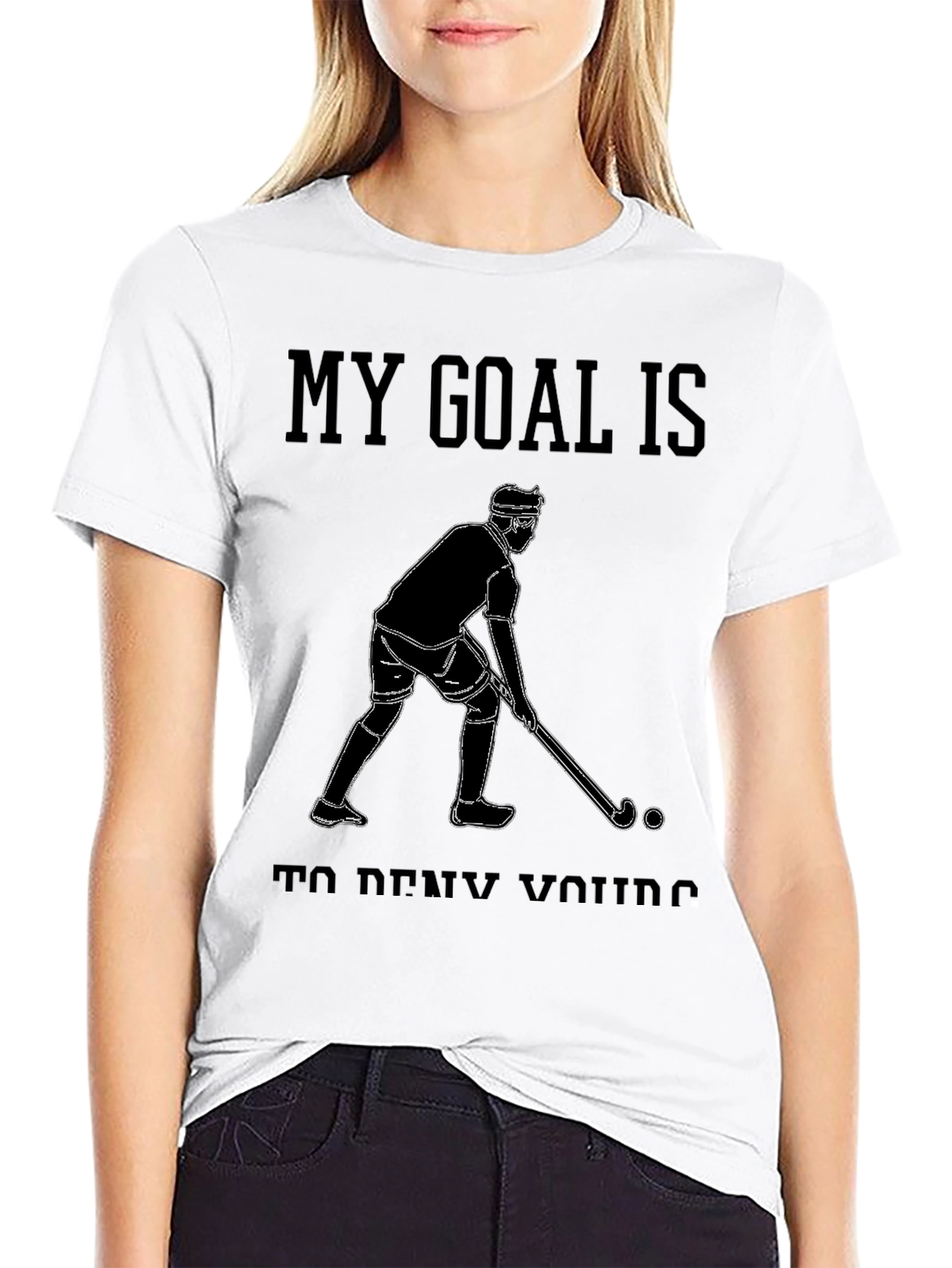 Black Hockey Goal T-Shirt view 9