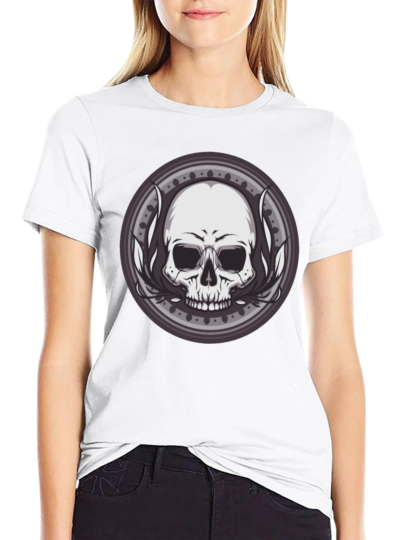 Black Skull Graphic Black T-Shirt - Edgy Style view 9