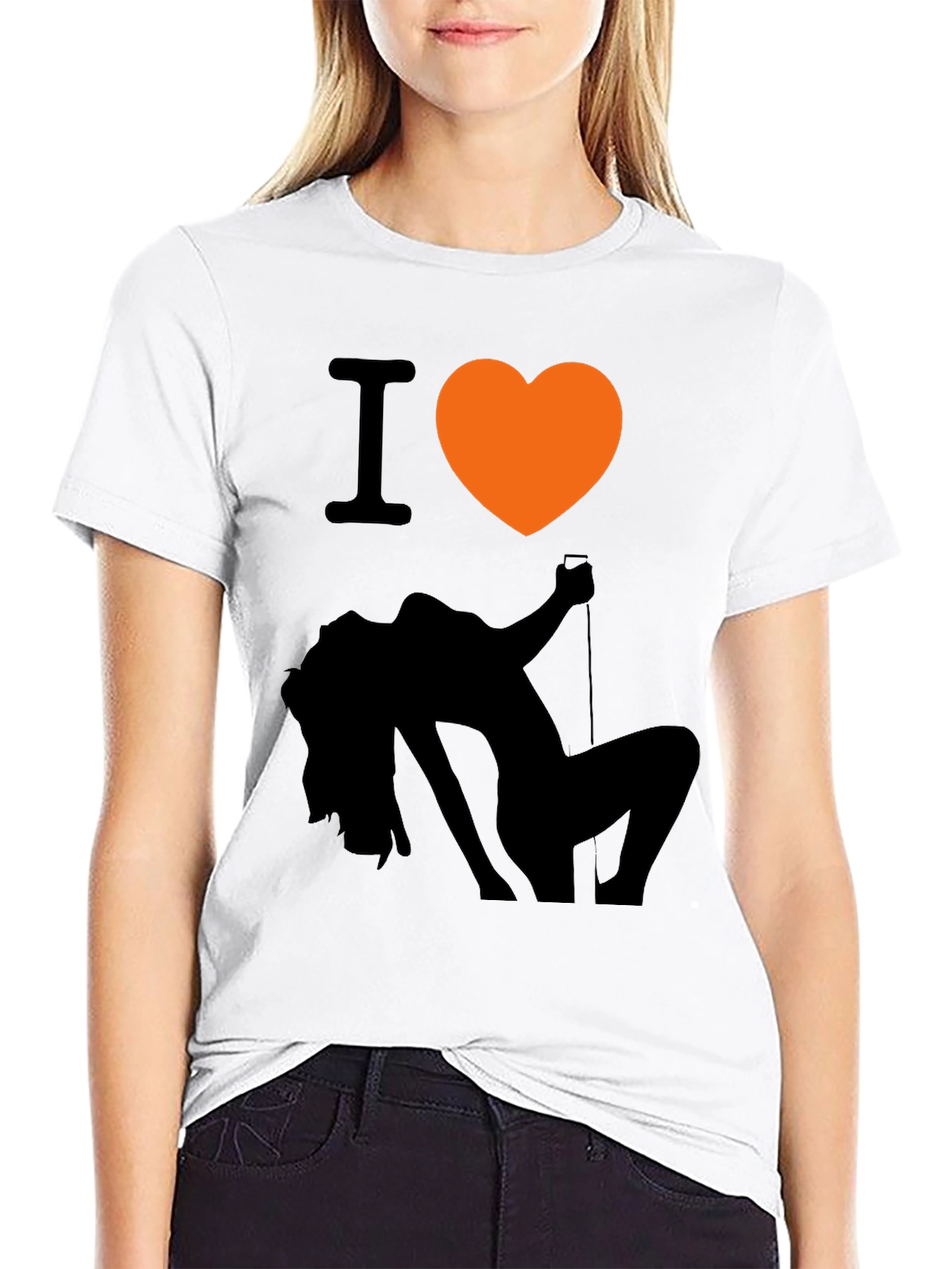 Black I Heart Exotic Dancer Graphic T-Shirt view 9
