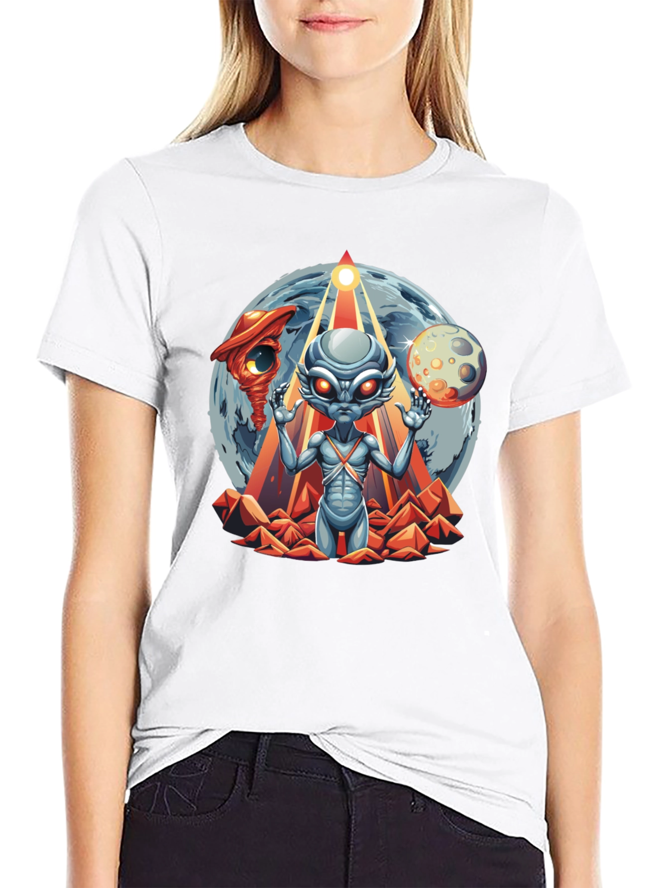 Alien Graphic T-Shirt: Sci-Fi Style, Black Tee - 9