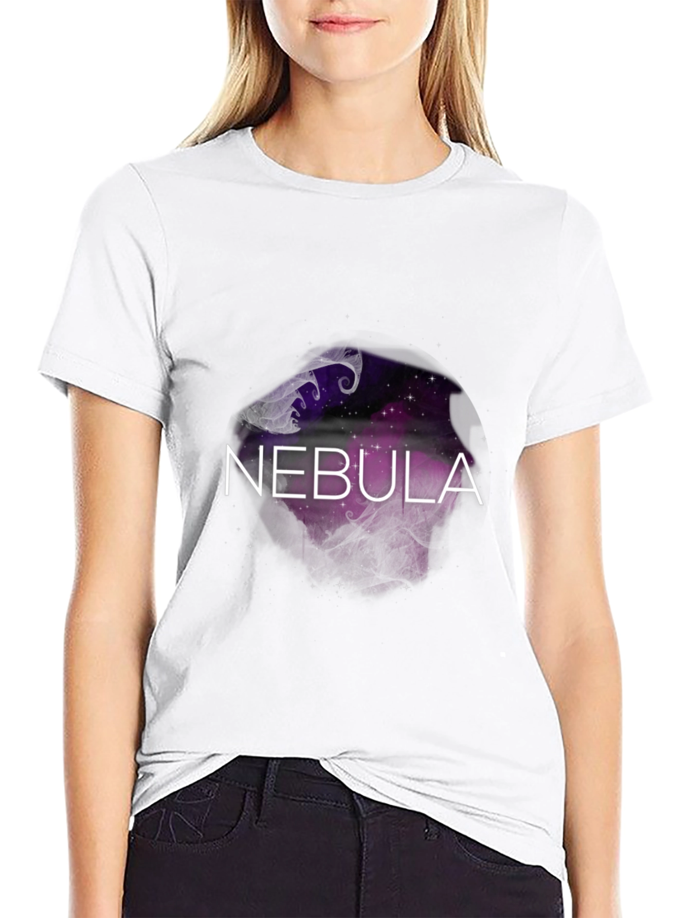 Nebula Galaxy Graphic T-Shirt - Black - 9