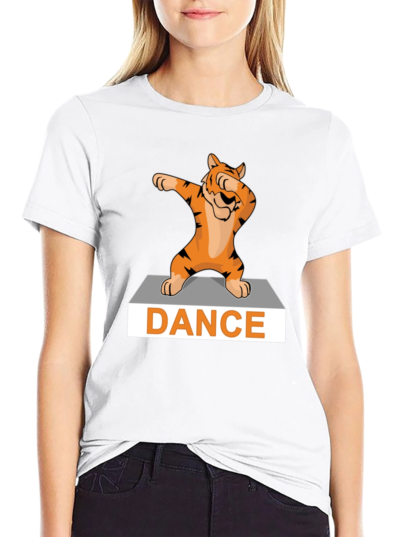 Black Dabbing Tiger Graphic Tee - Dance Edition view 9