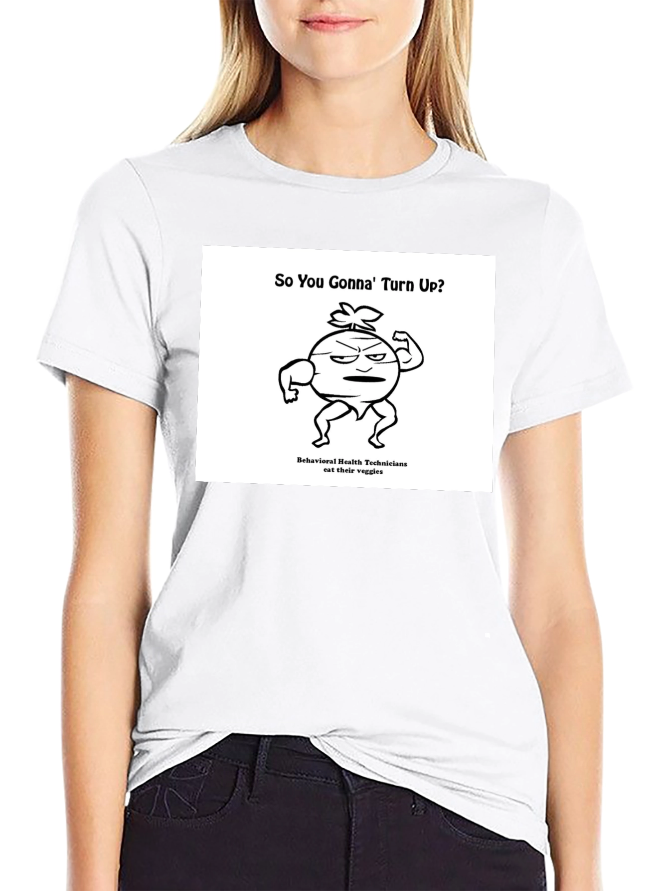 Black Funny Veggie T-Shirt: So You Gonna' Turn Up? view 9
