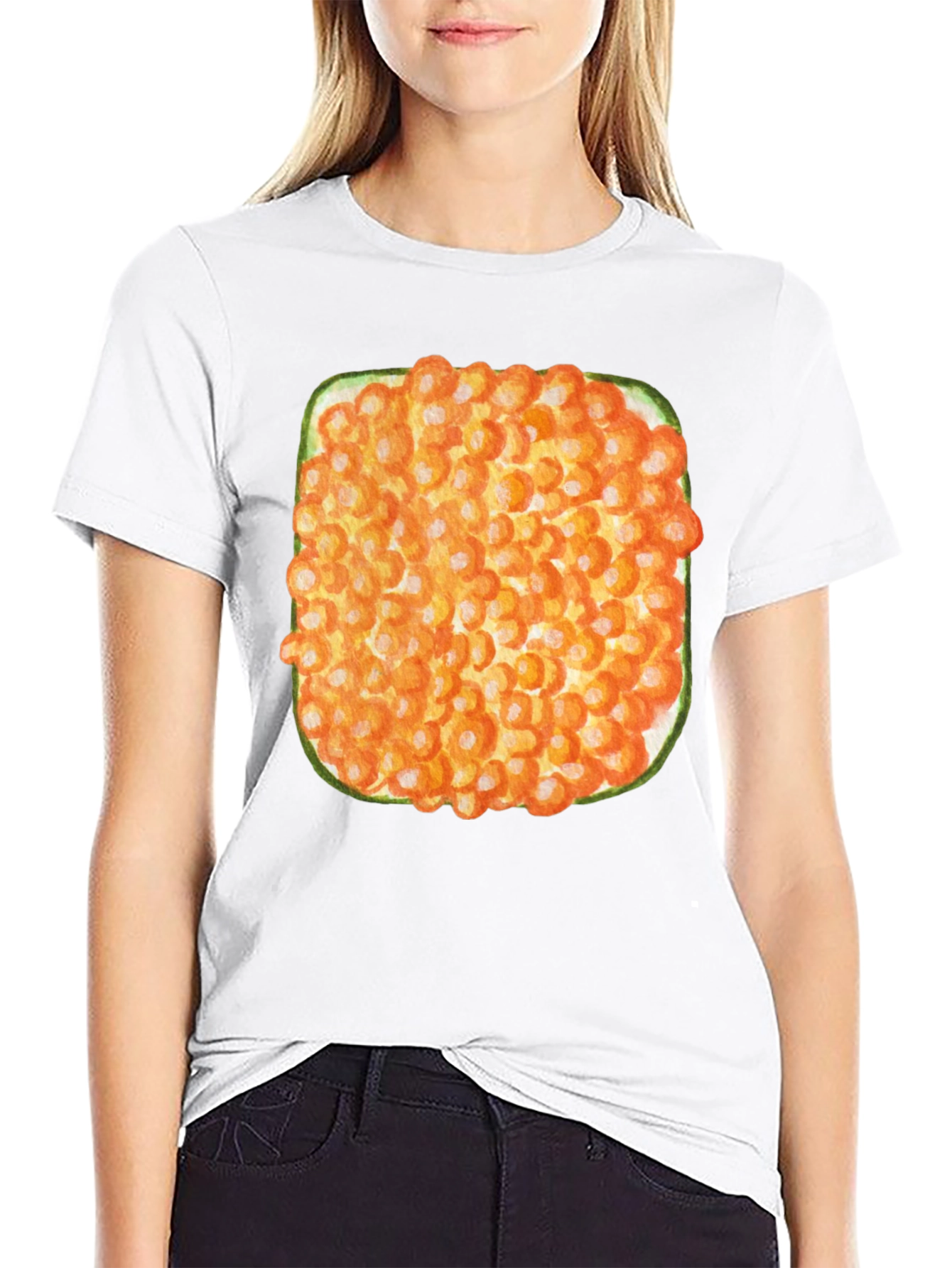 Black Caviar Square T-Shirt - Unique Food Tee view 9