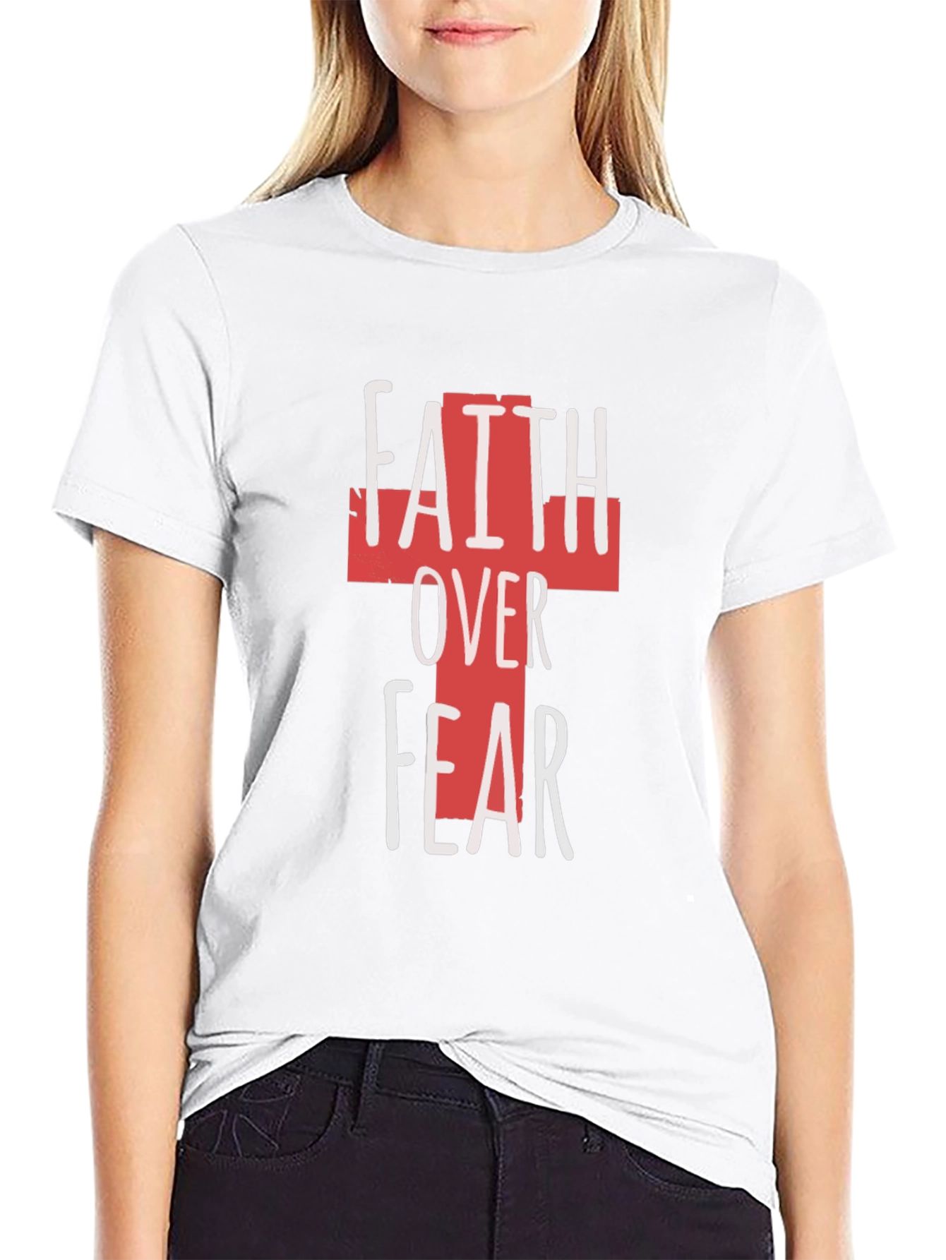 Faith Over Fear Graphic Tee - Christian Apparel - 9