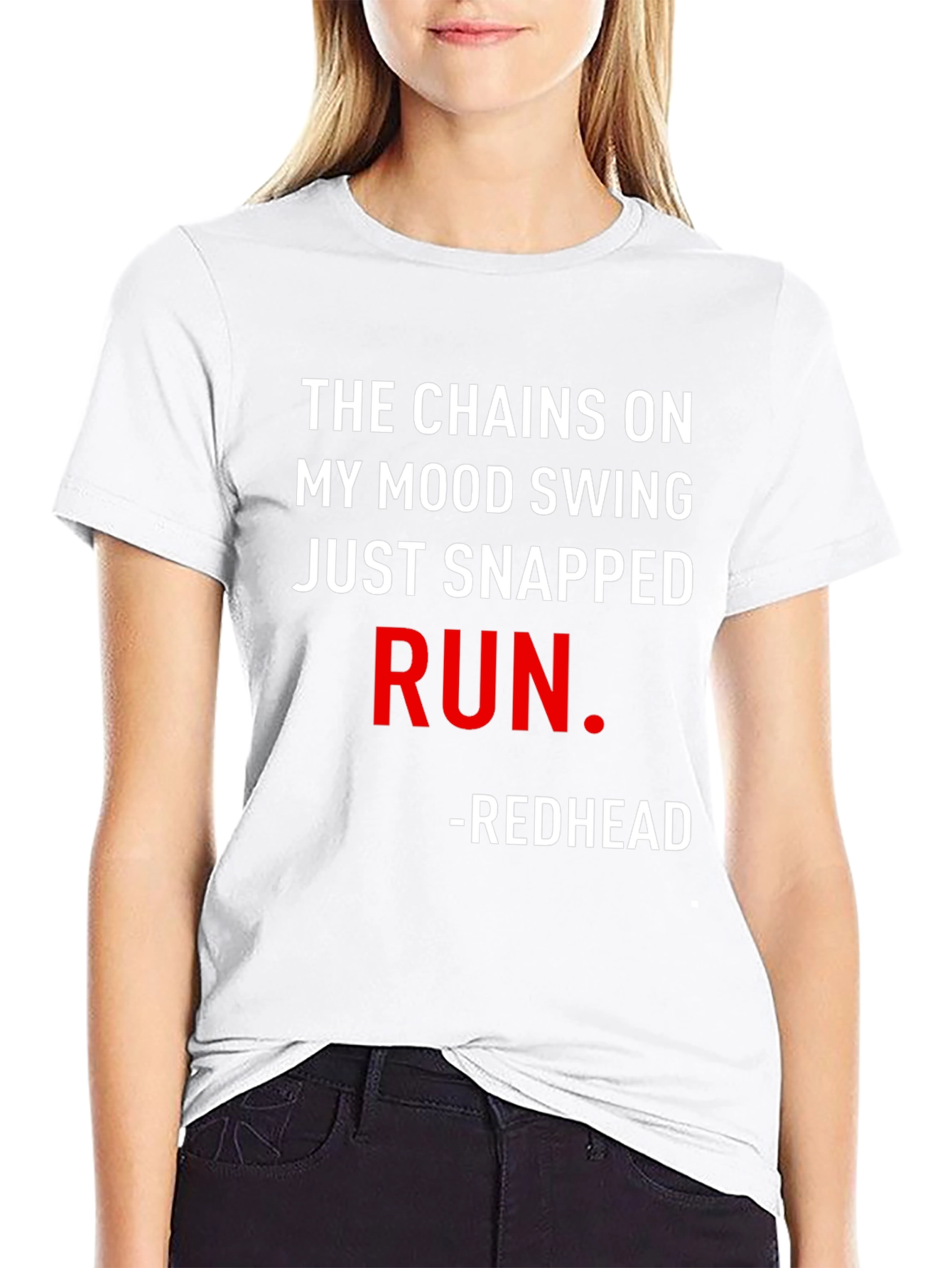 Black Mood Swing Redhead T-Shirt view 9