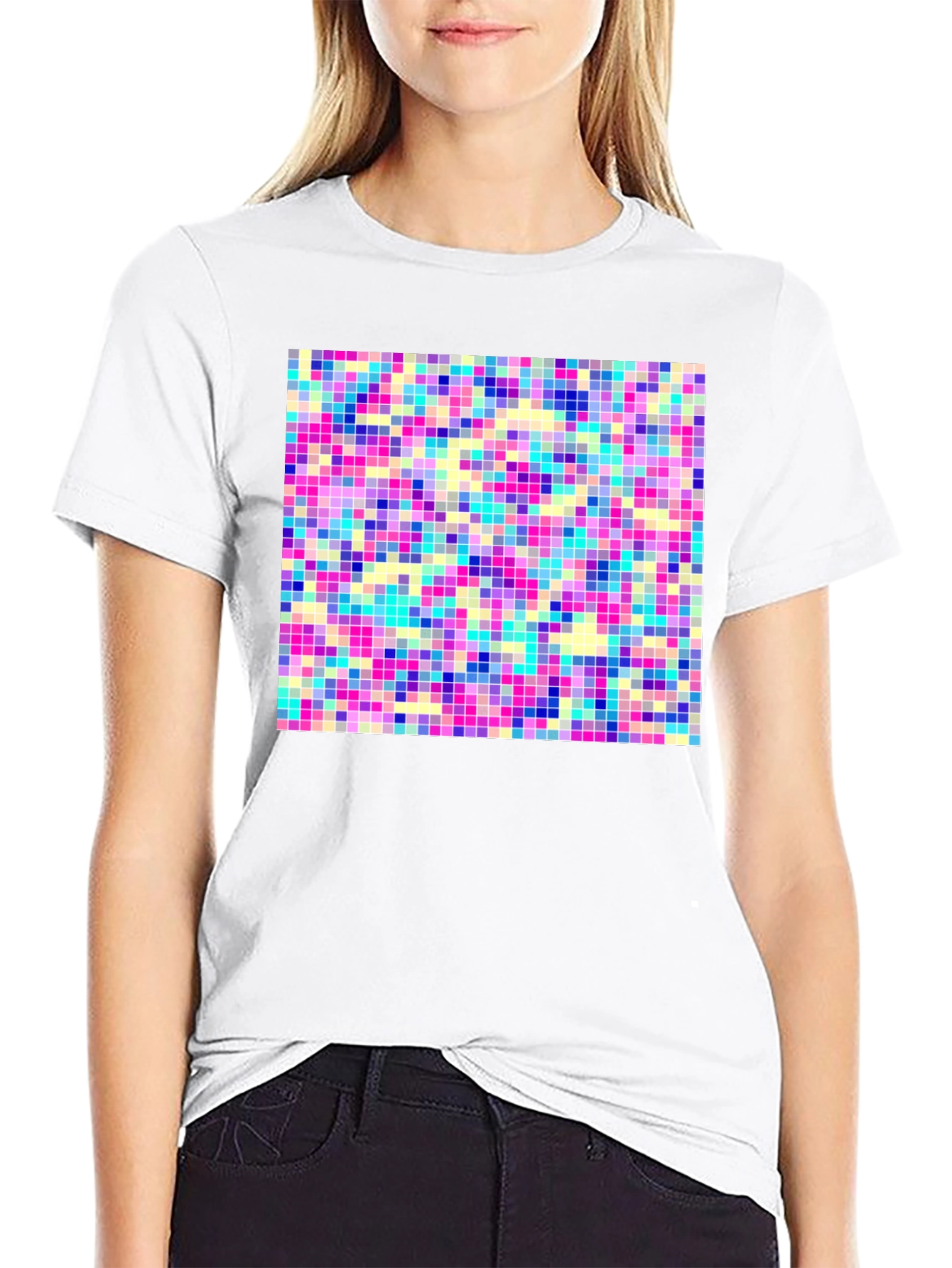 Black Pixel Art T-Shirt - Retro Style view 9