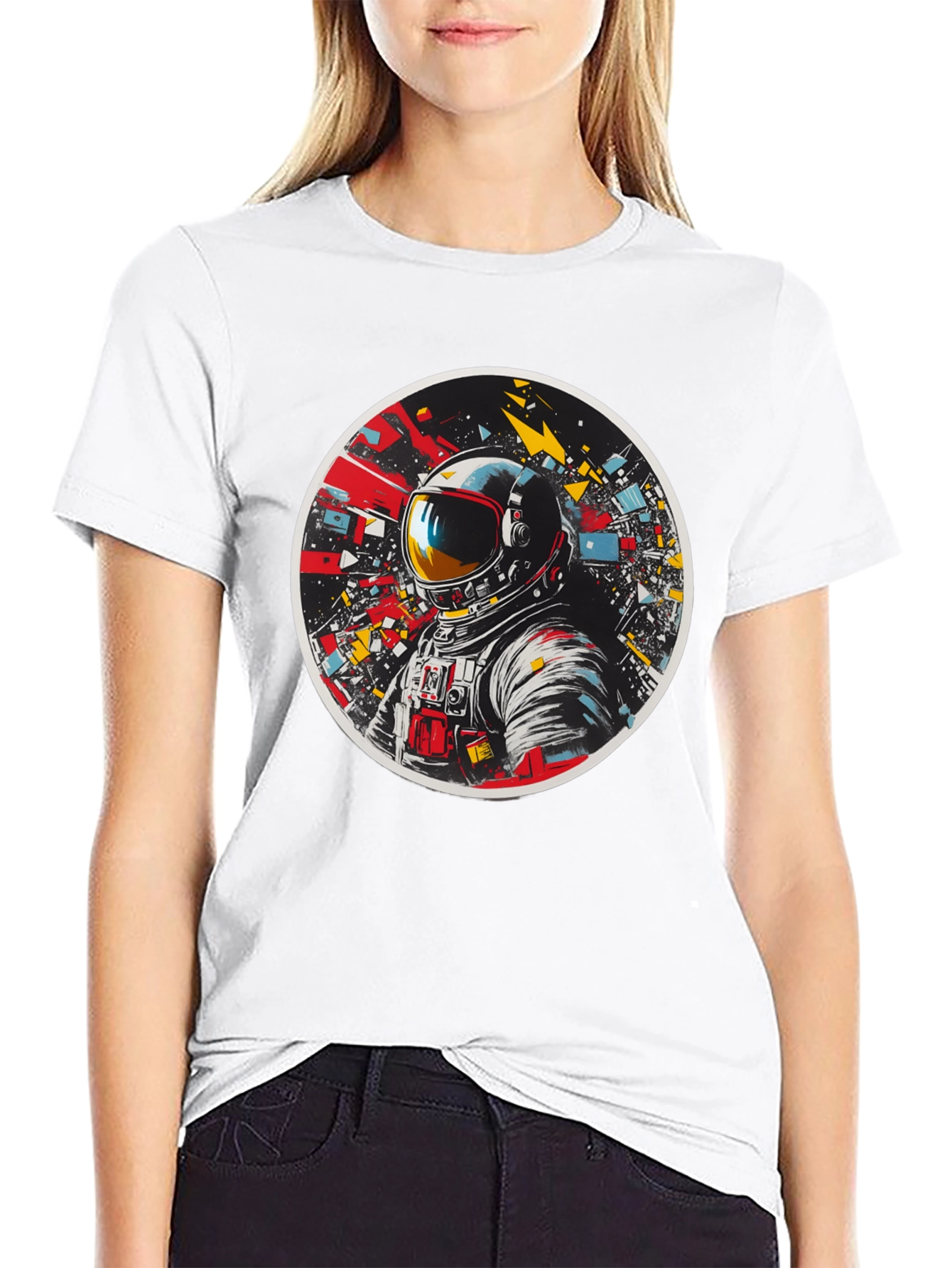 Black Astronaut Graphic Tee - Space Explorer T-Shirt view 9