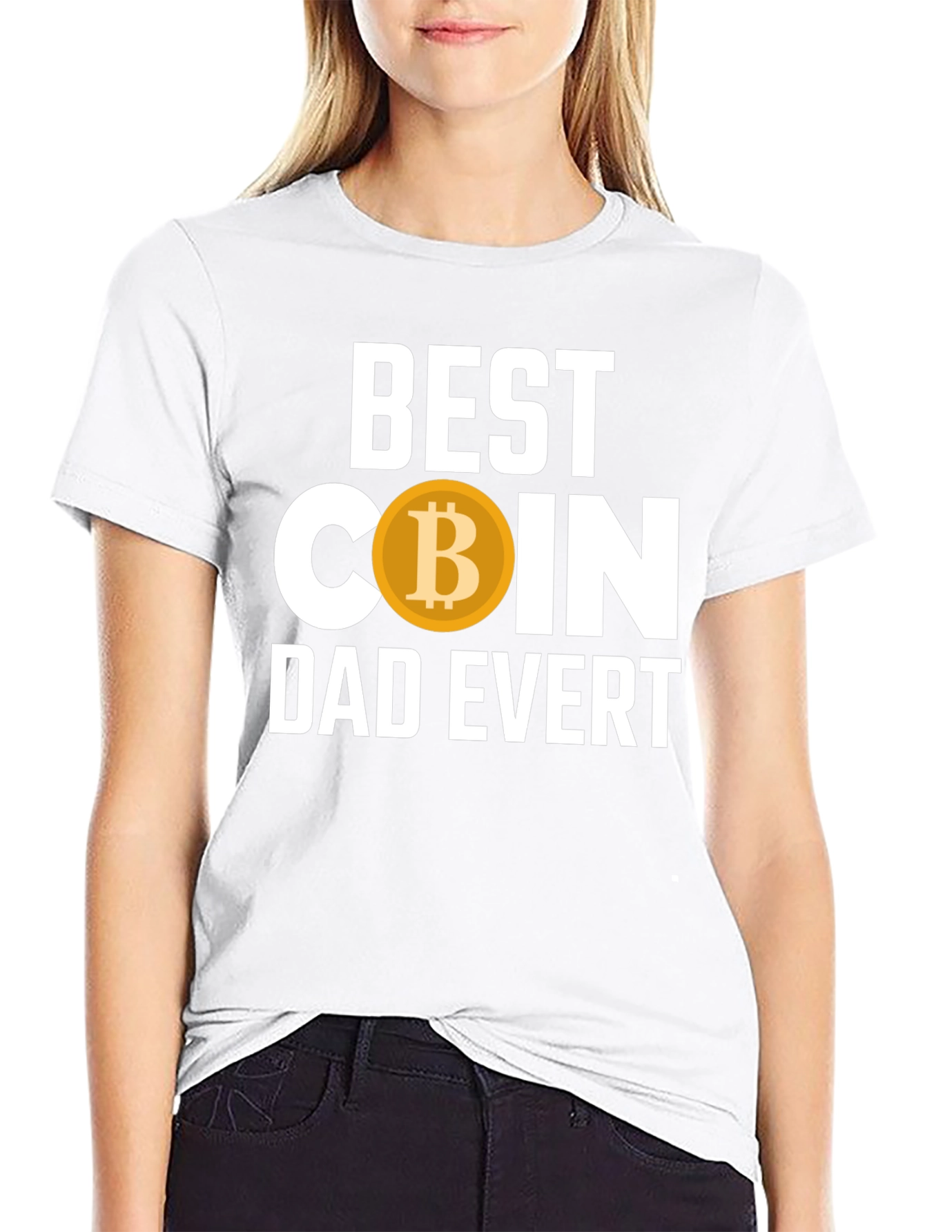 Black Best Coin Dad Ever T-Shirt - Crypto Bitcoin view 9