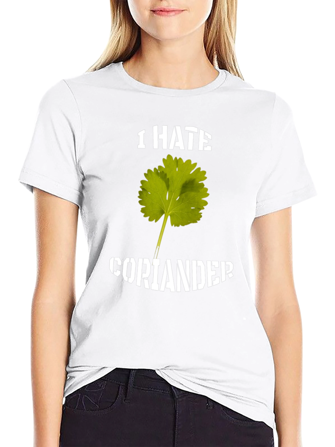 Black I Hate Coriander T-Shirt view 9