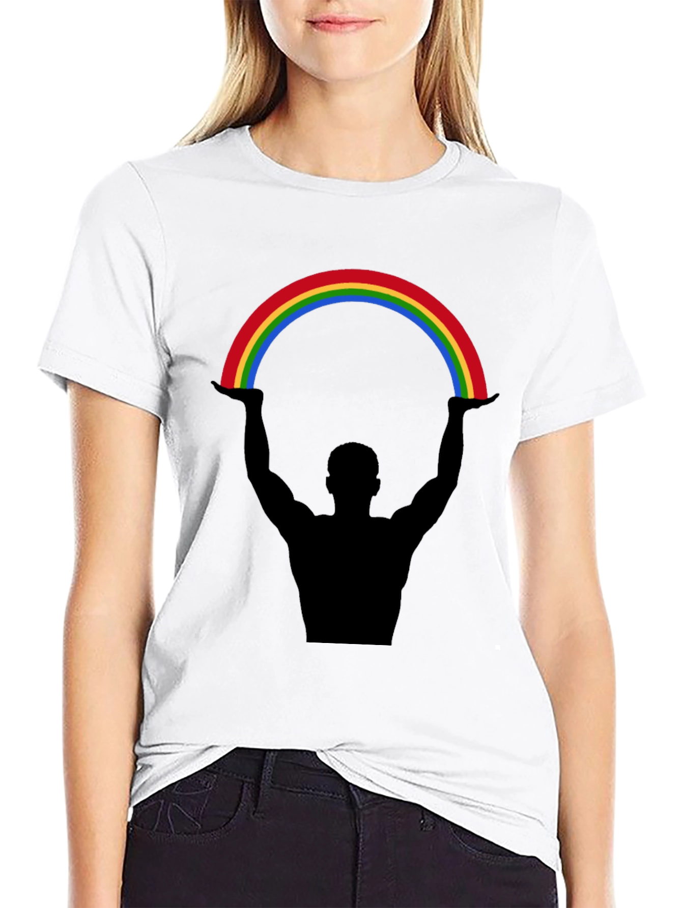 Black Rainbow Lift Graphic Tee - Black view 9