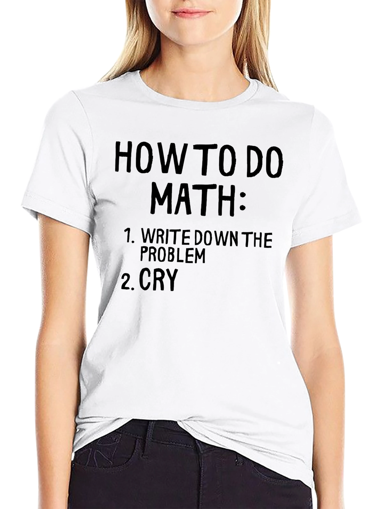 Black How To Do Math Black T-Shirt - Funny & Relatable! view 9