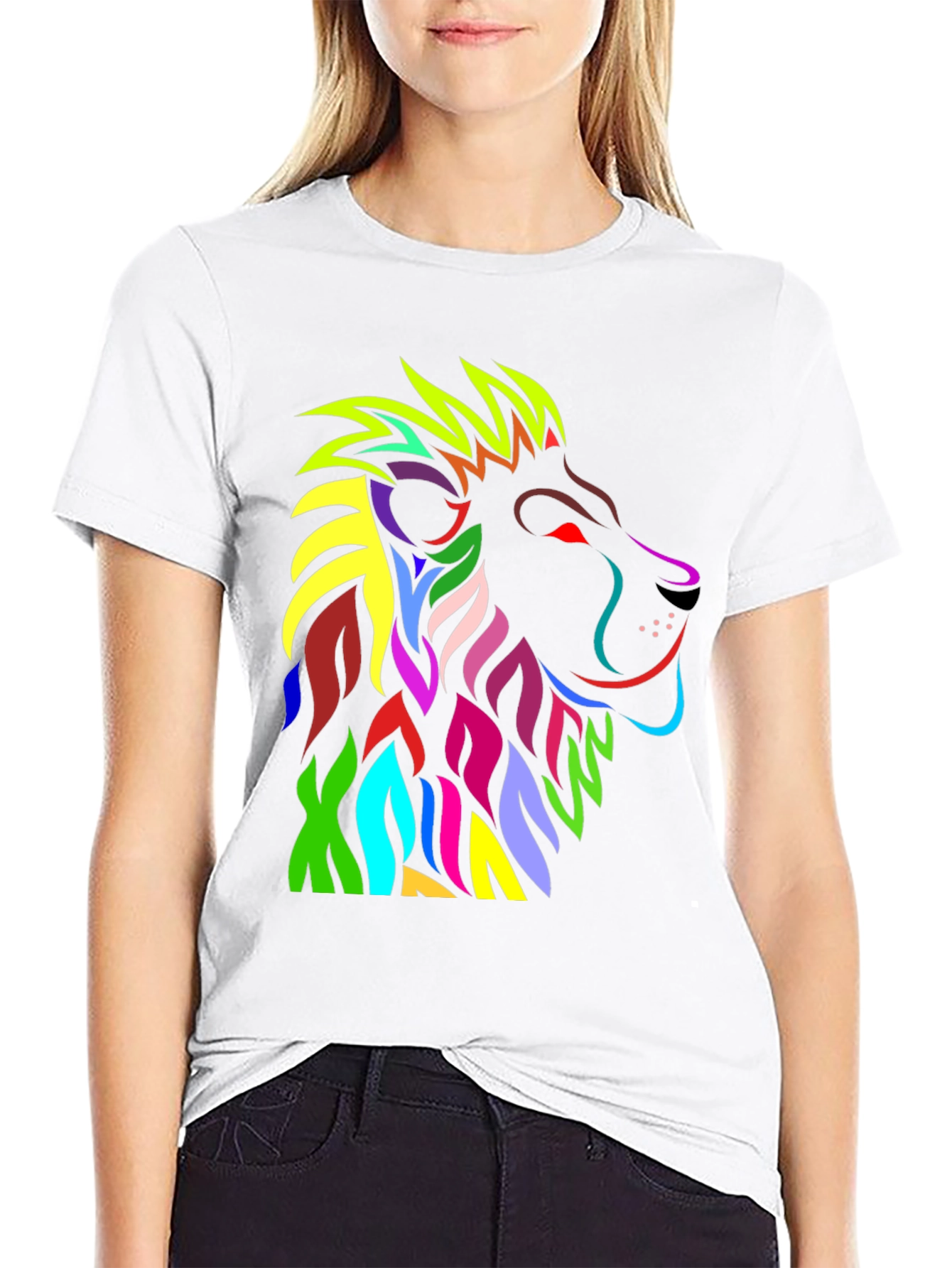 Vibrant Lion Graphic T-Shirt - Bold Colorful Design - 9