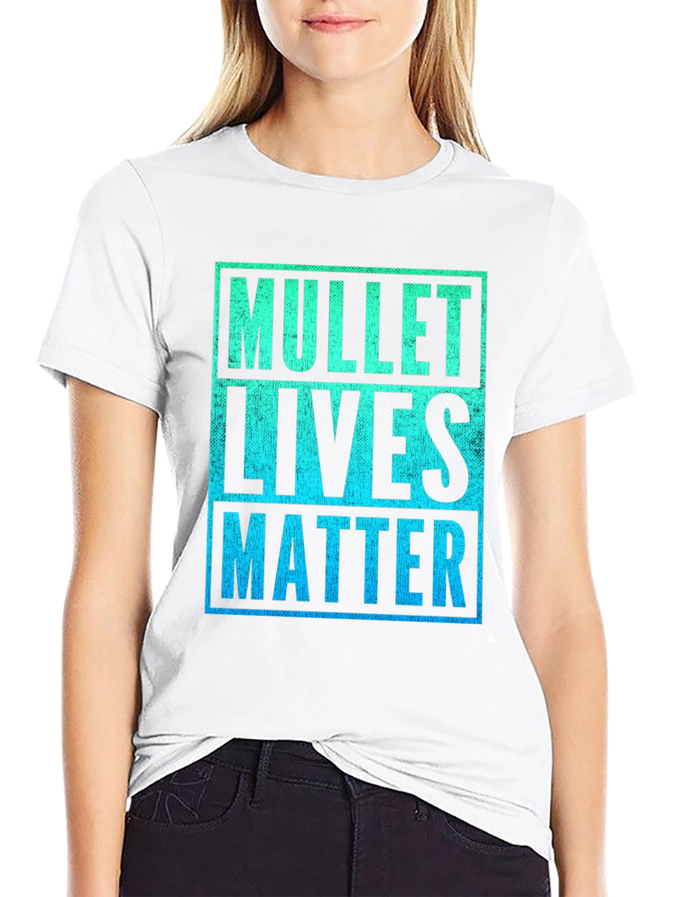Black Mullet Lives Matter Graphic Tee view 9