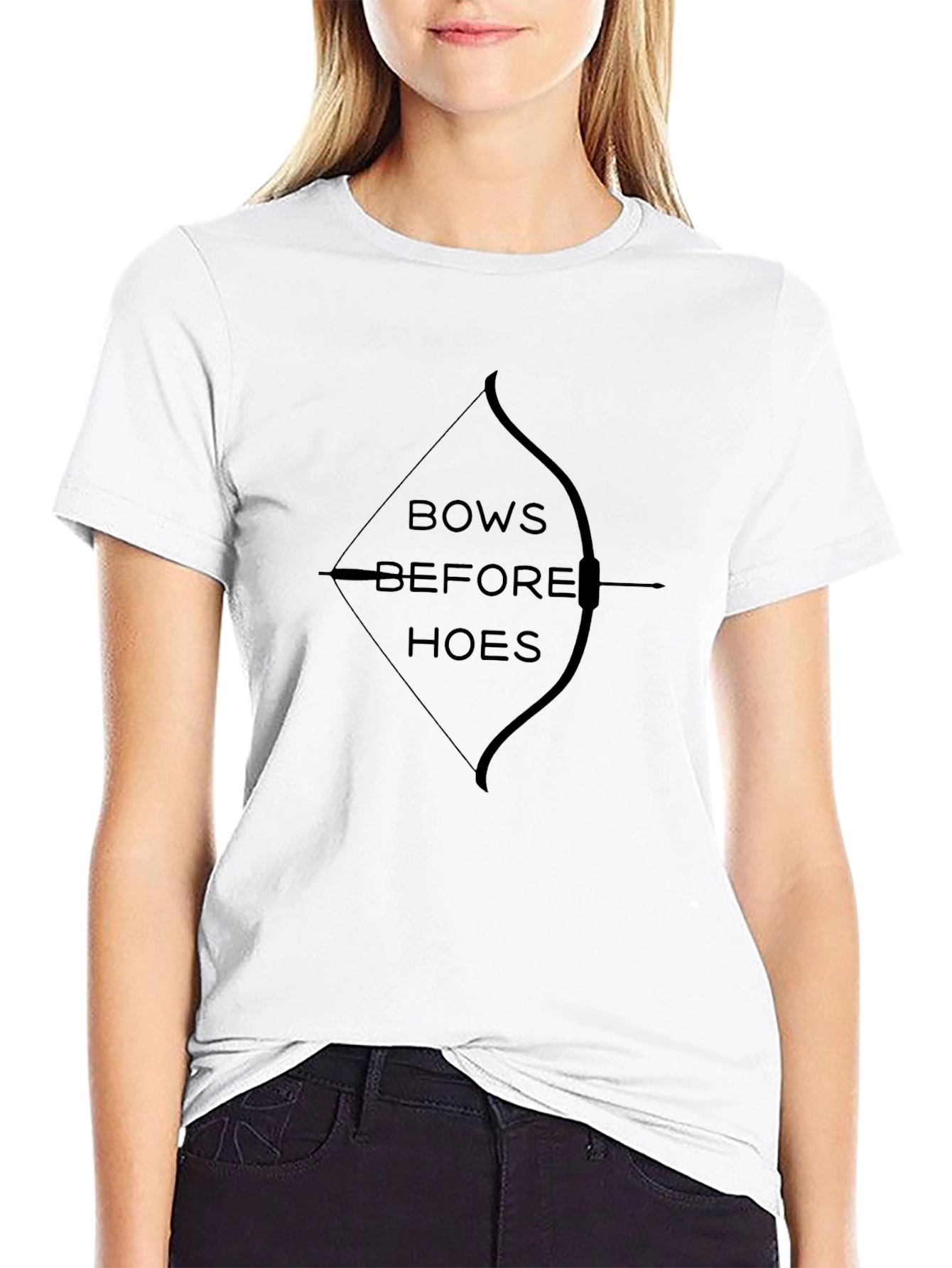 Black Bows Before Hoes Graphic Tee view 9