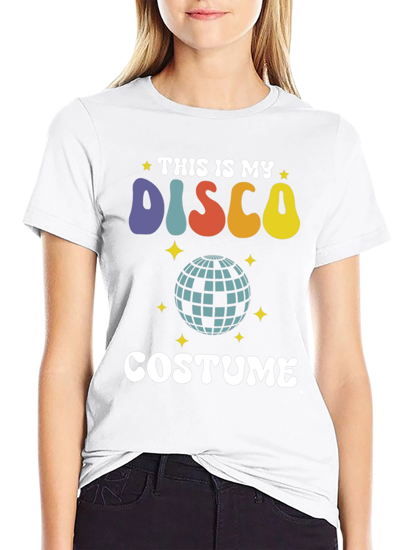 Black This Is My Disco Costume T-Shirt view 9