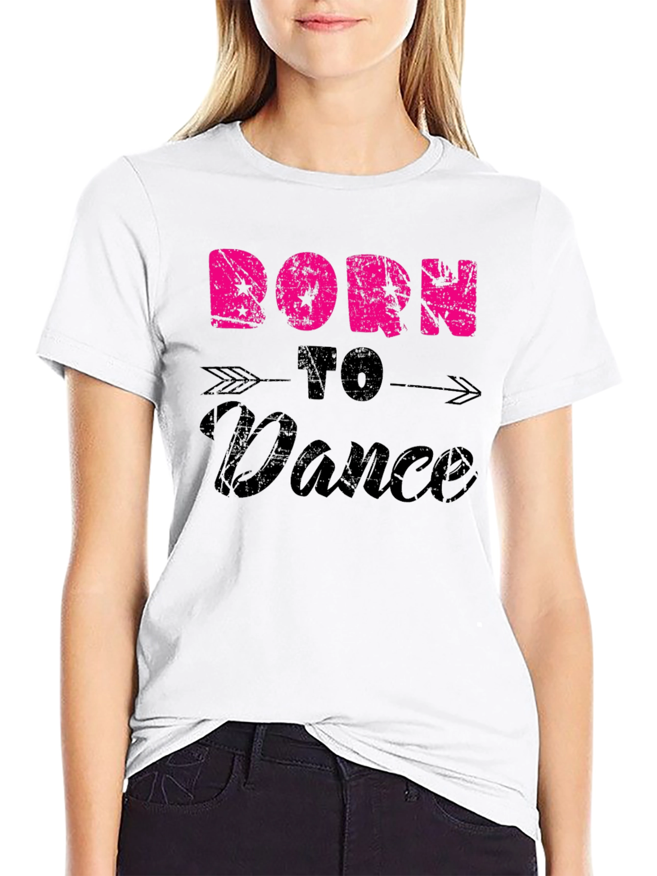 Black Born To Dance Graphic T-Shirt view 9