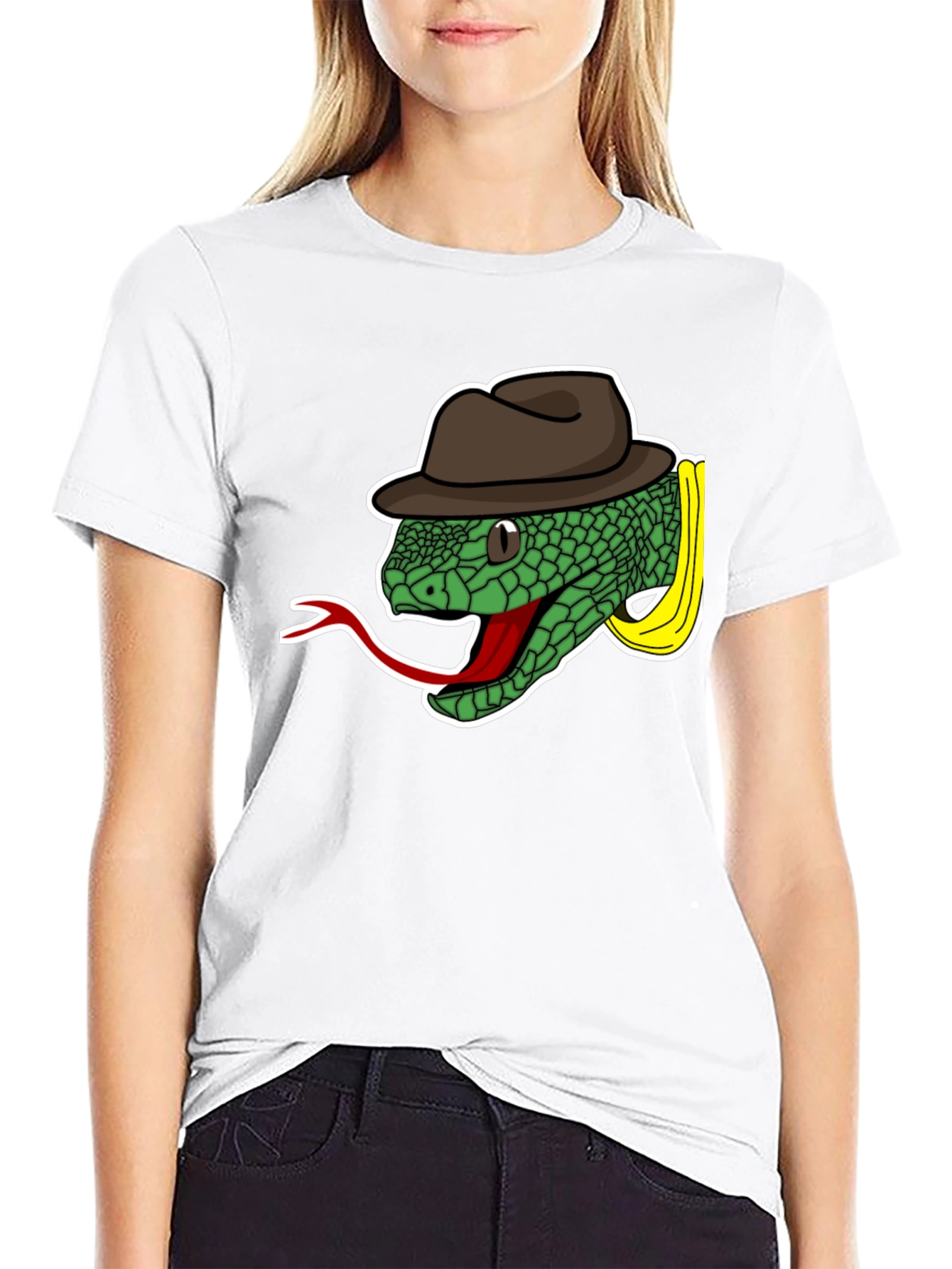 Black Snake with Fedora T-Shirt view 9