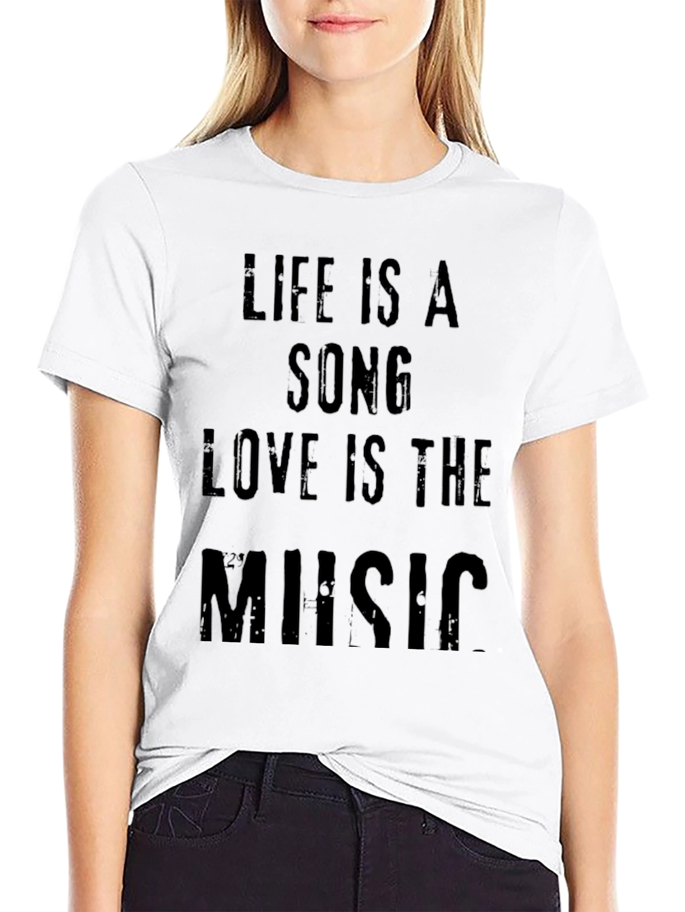 Life Is A Song Men's Black Graphic Tee - 9