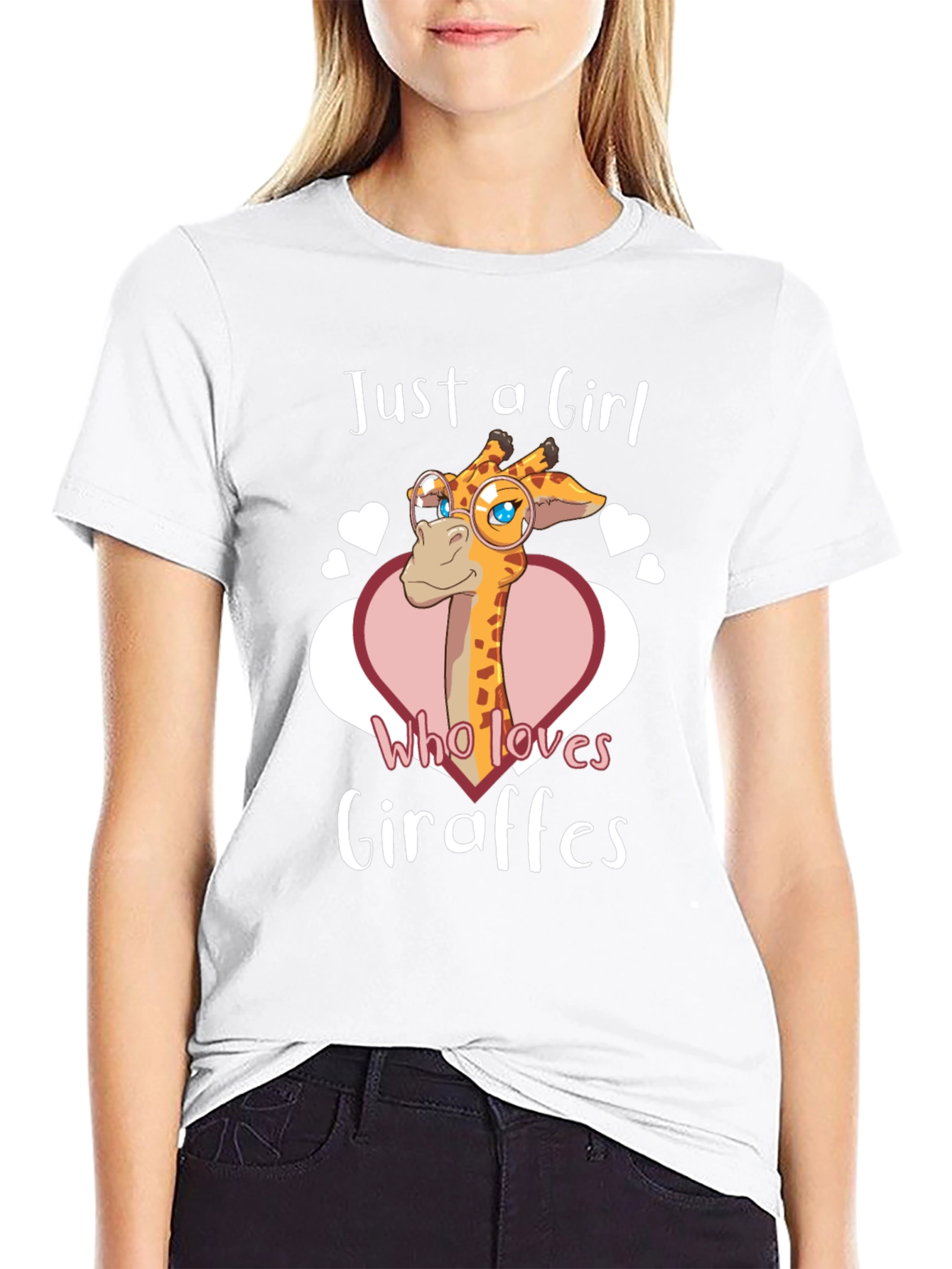 Giraffe Lover T-Shirt - Just A Girl Who Loves Giraffes - 9
