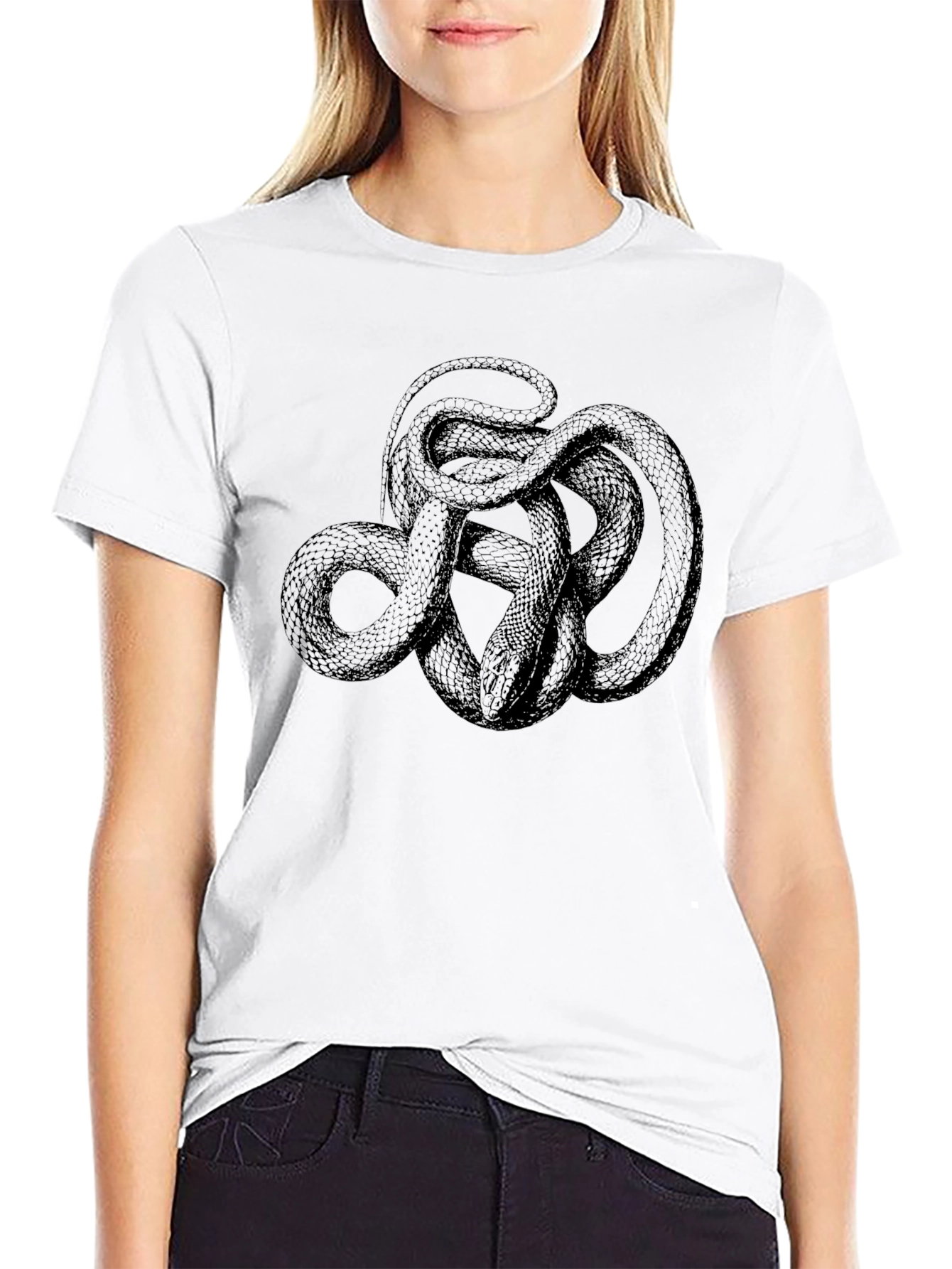 Black Black Snake Graphic Tee - Mens Casual Fashion view 9