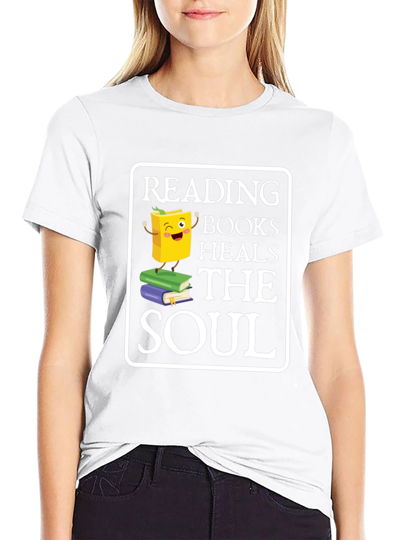 Black Reading Books Heals the Soul T-Shirt view 9