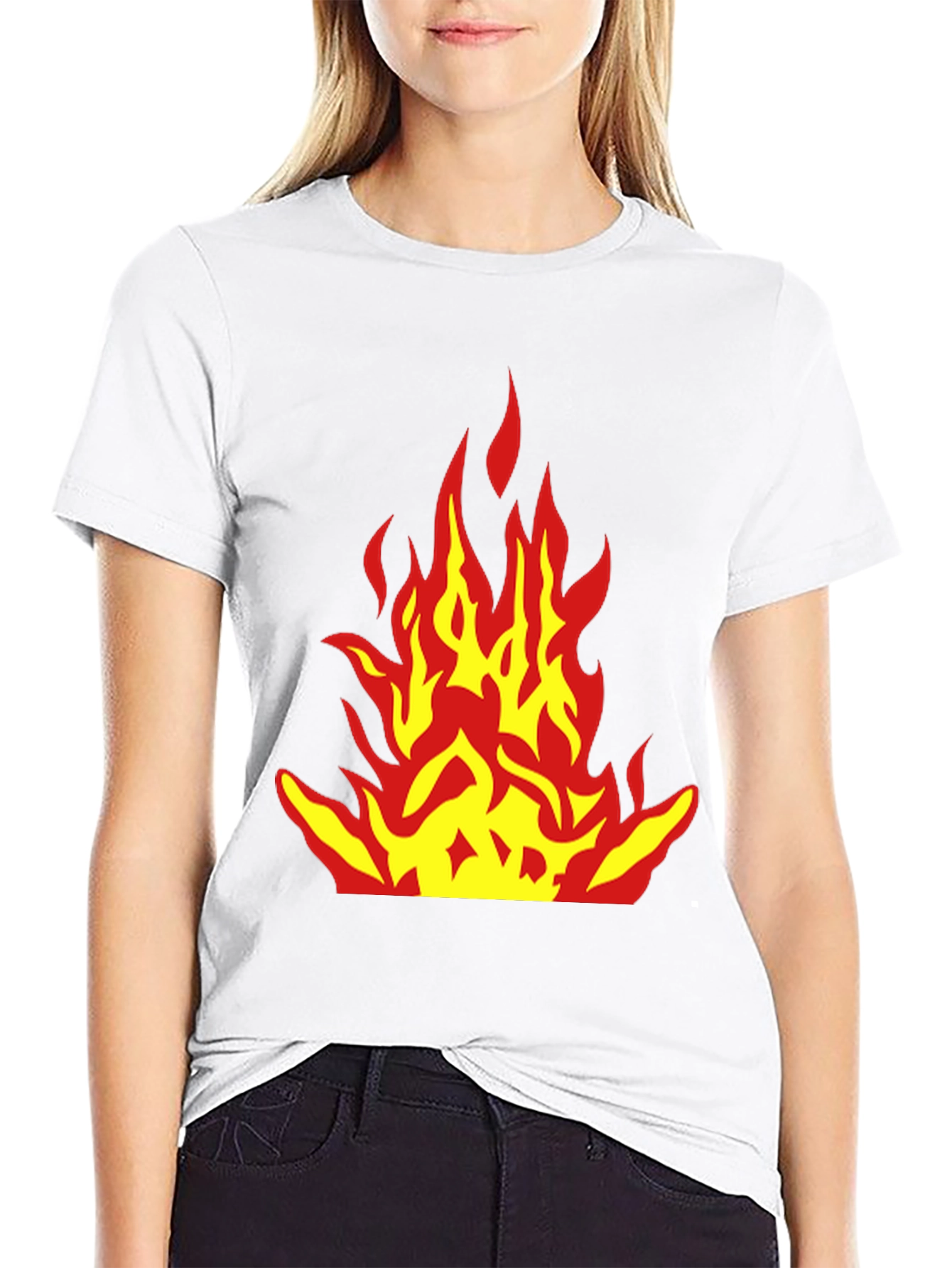 Black Flame Graphic Black T-Shirt - Bold Design view 9