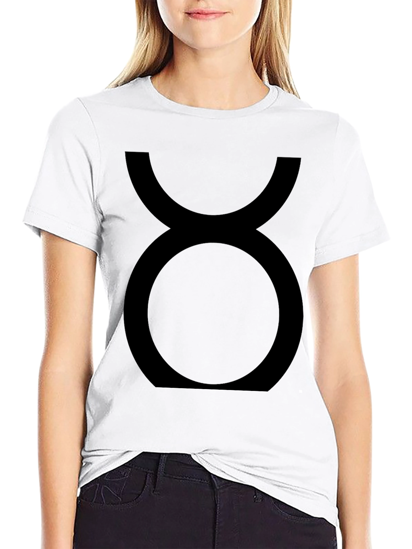 Black Taurus Zodiac Sign Black Graphic Tee view 9