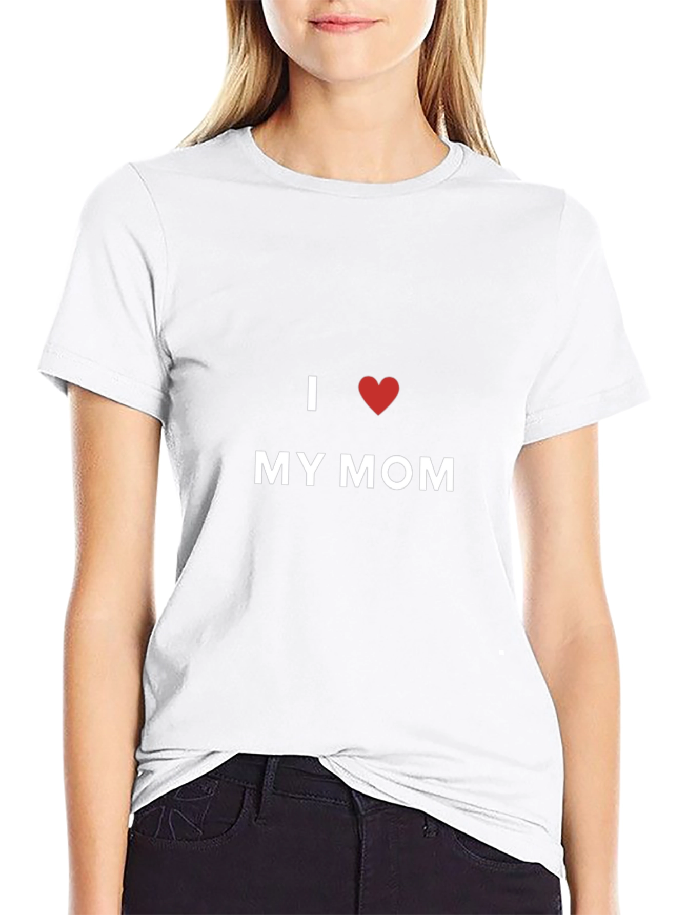 I Love My Mom Black T-Shirt - 9