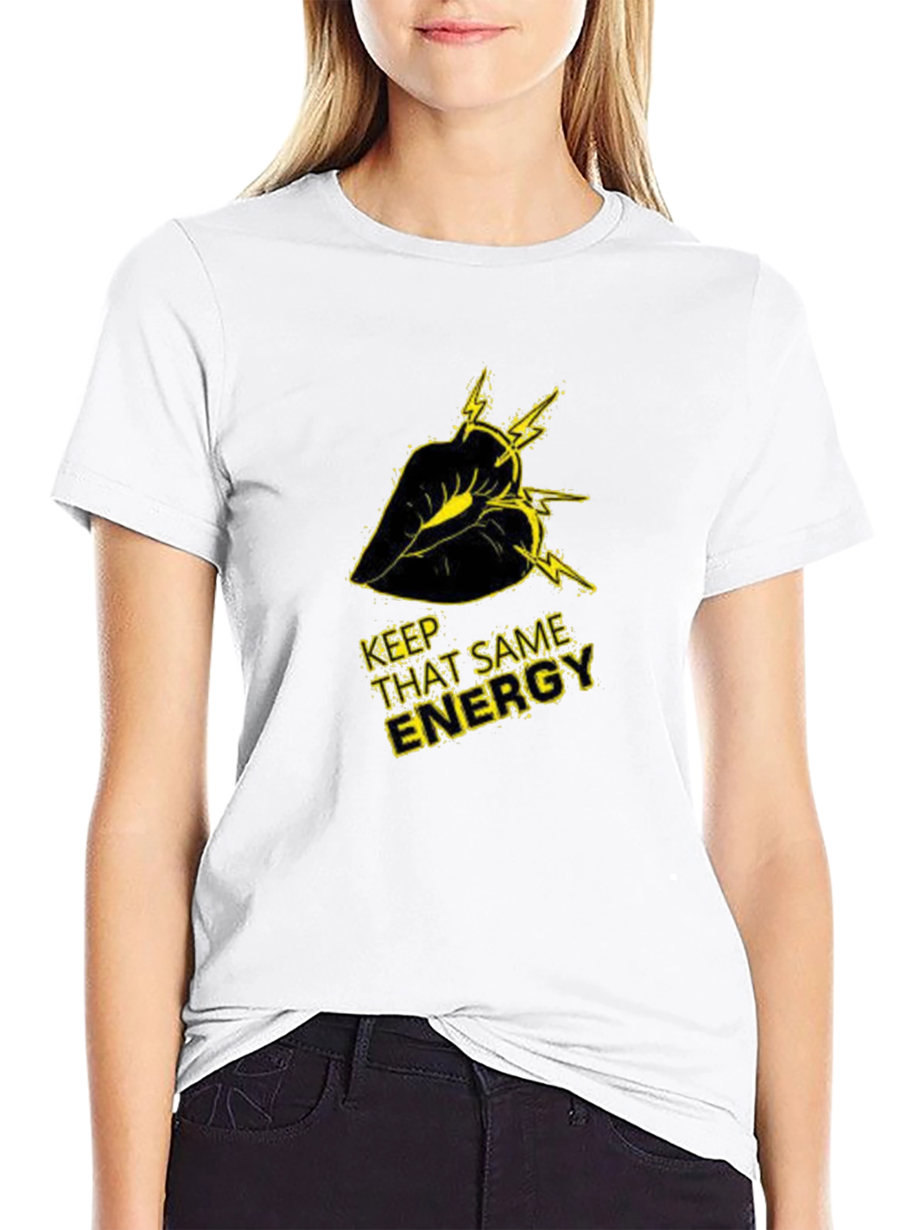 Black Keep That Same Energy Graphic Tee view 9