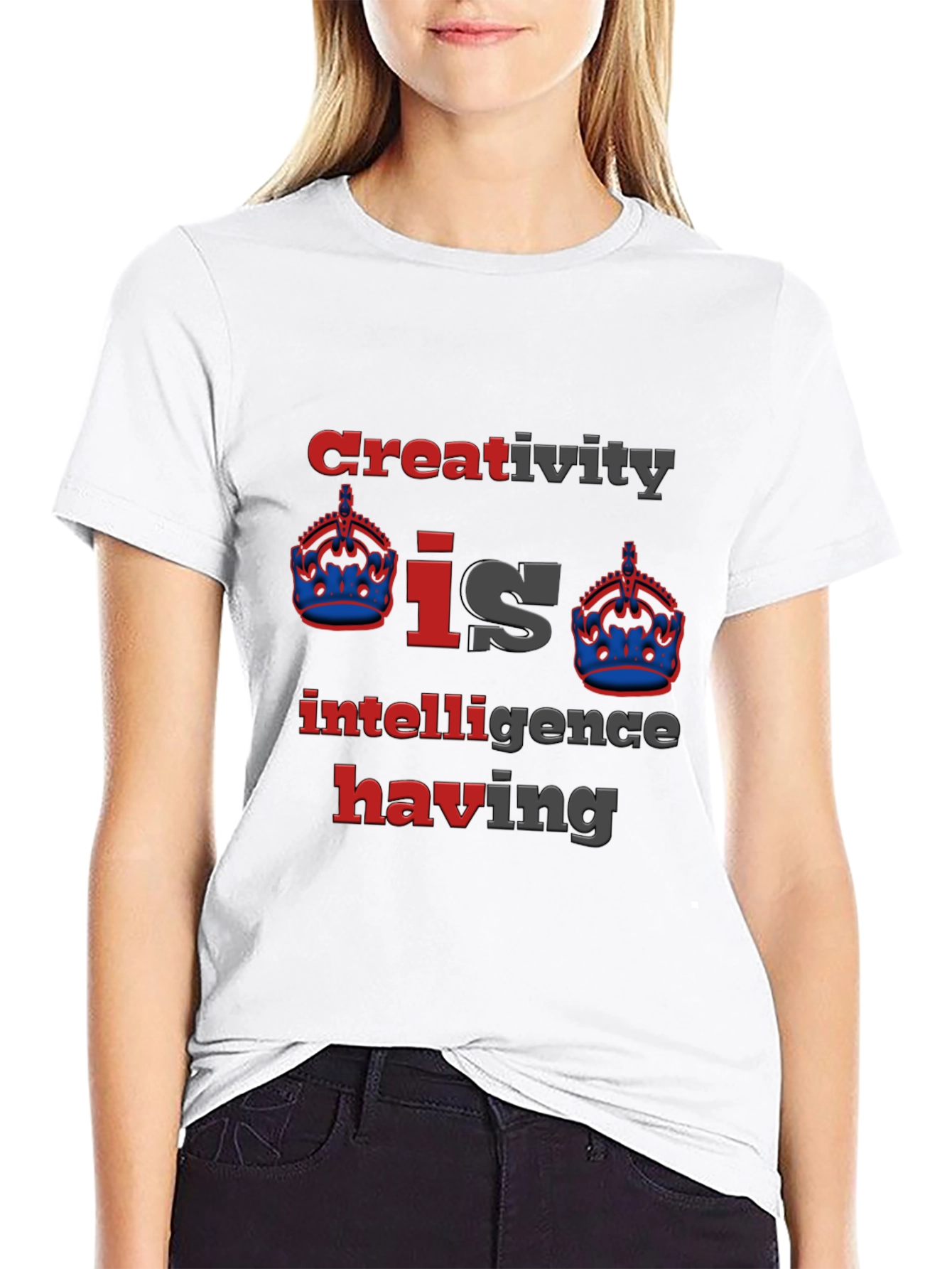 Black Creative Intelligence Graphic T-Shirt - Soft Cotton Blend view 9