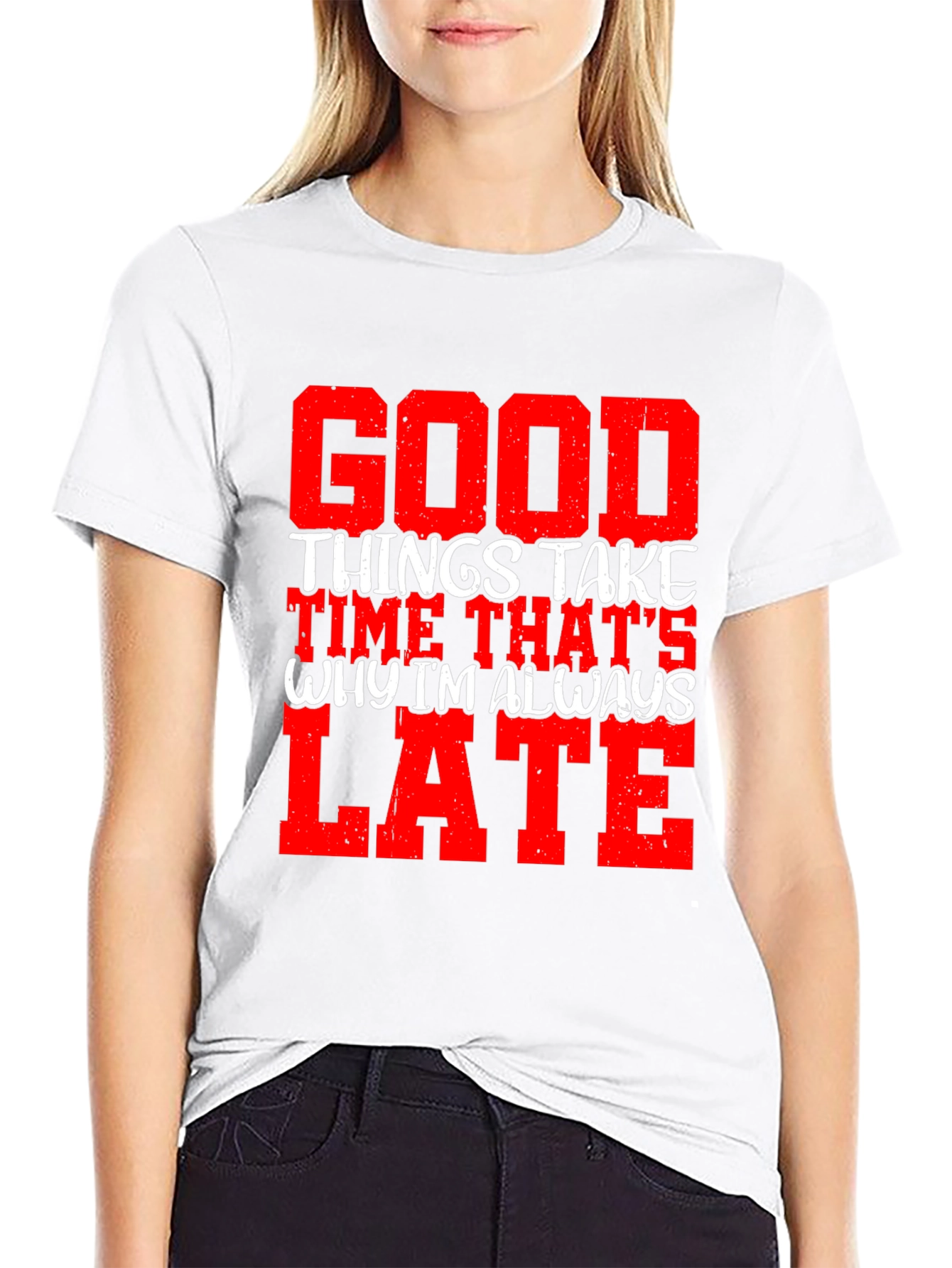 Black Good Things Take Time Men's Graphic Tee view 9
