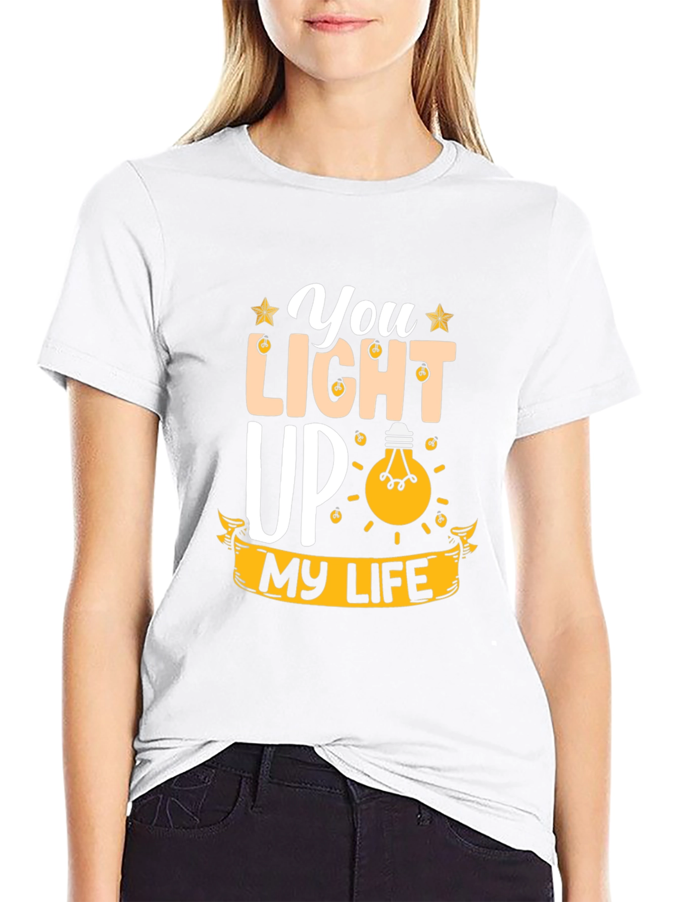 Black You Light Up My Life Graphic Tee view 9