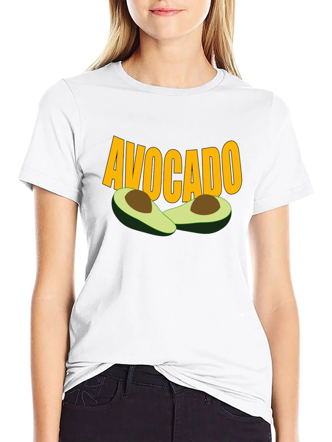 Black Avocado Graphic Tee - Trendy Fruit Lover Shirt view 9