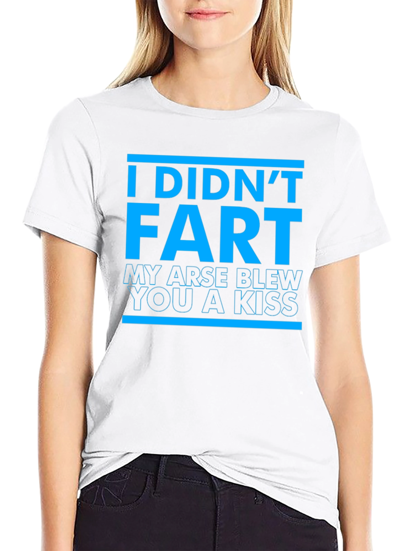 Black Funny "I Didn't Fart" Graphic T-Shirt view 9