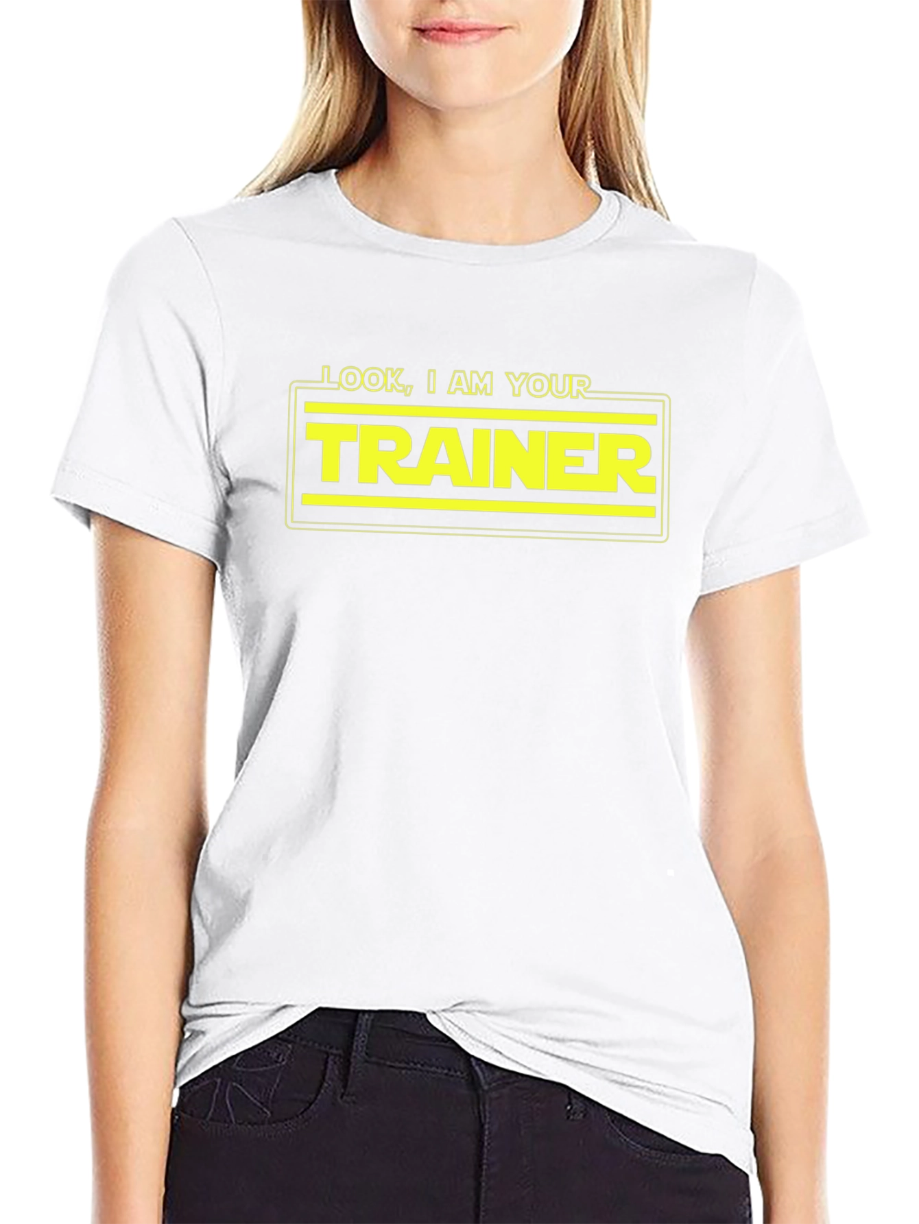 Black Look I Am Your Trainer T-Shirt - Funny Star Wars Inspired Gym Tee view 9