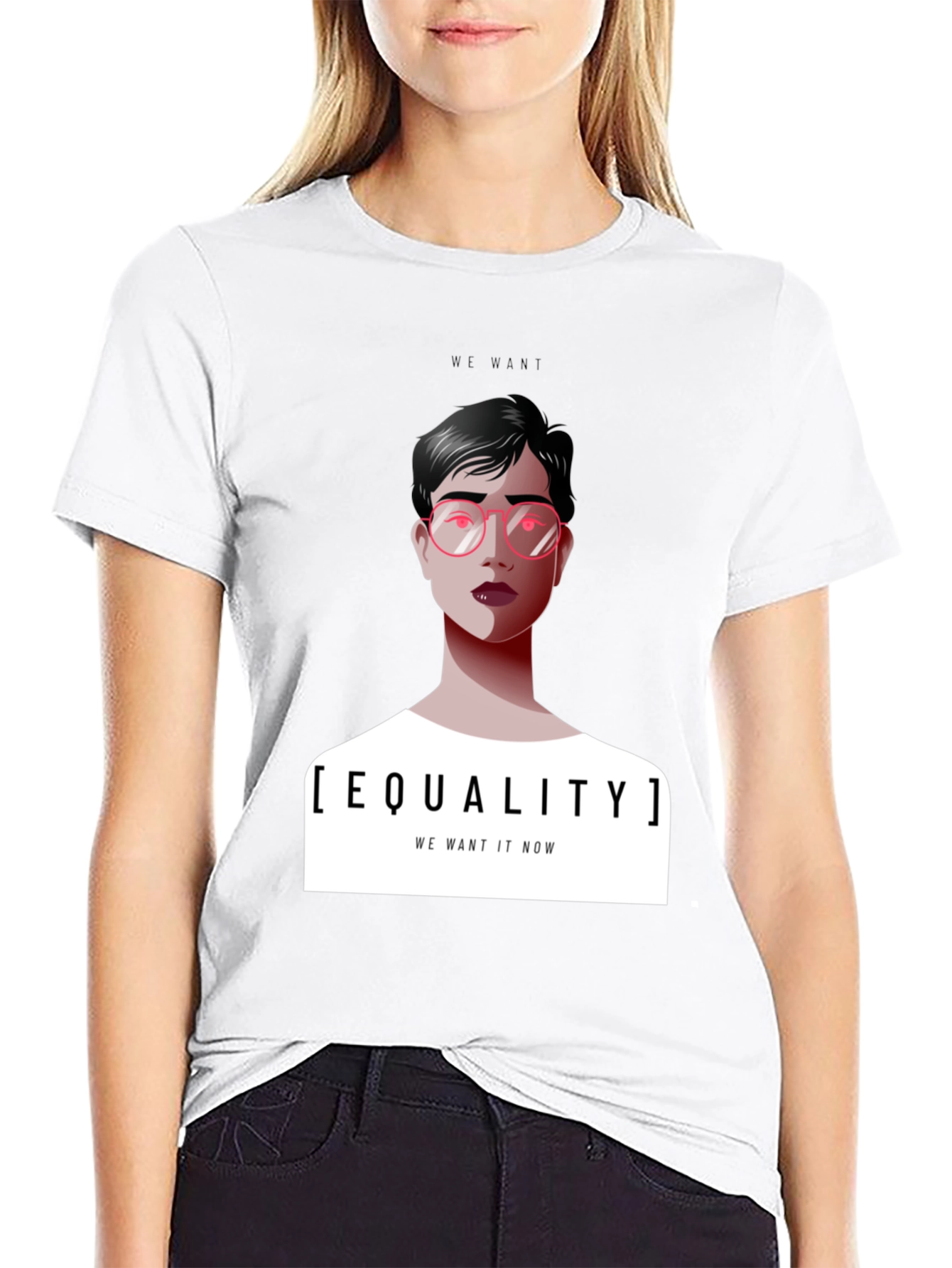 Black Equality T-Shirt - We Want It Now Graphic Tee view 9