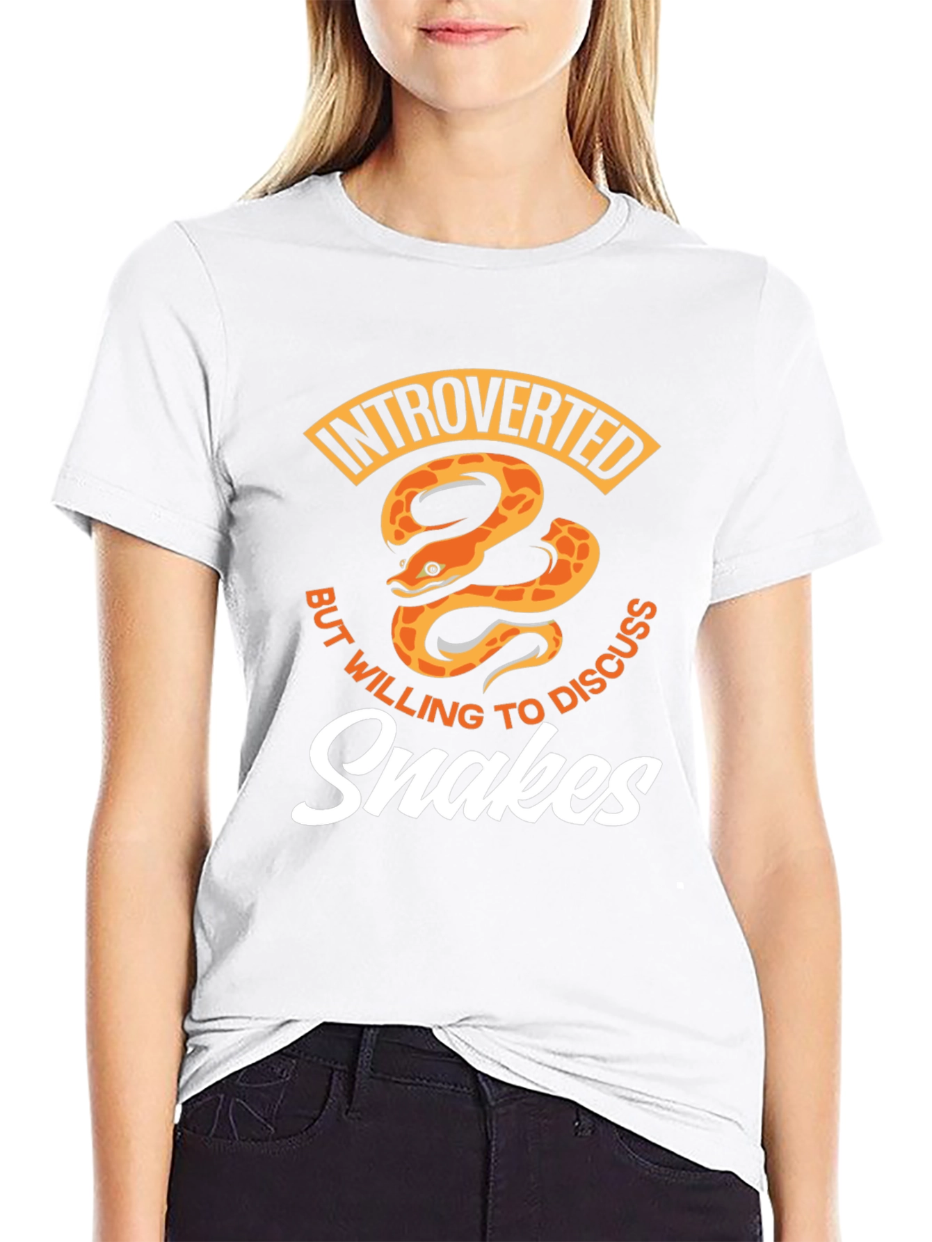 Black Introverted Snake Lover T-Shirt view 9