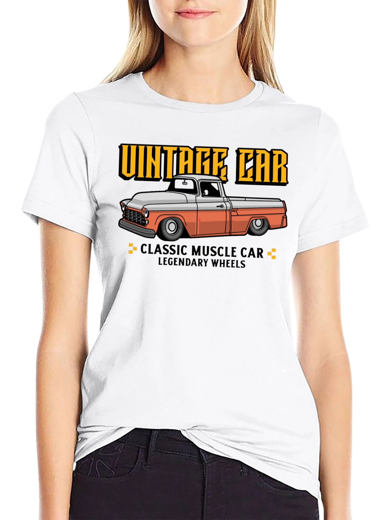 Black Vintage Car Graphic T-Shirt view 9