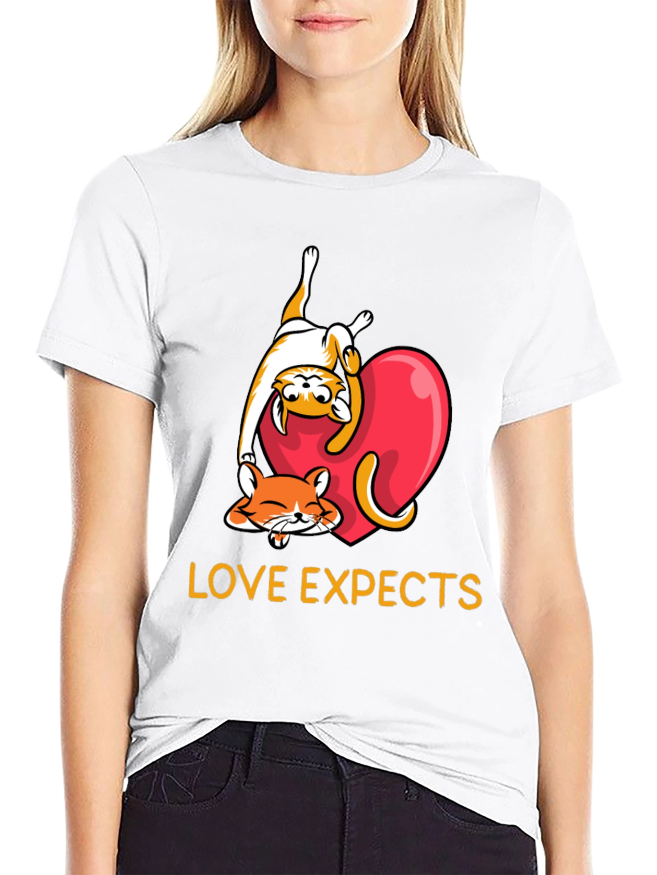 Love Expects Cat T-Shirt: Adorable Kitten Graphic Tee - 9