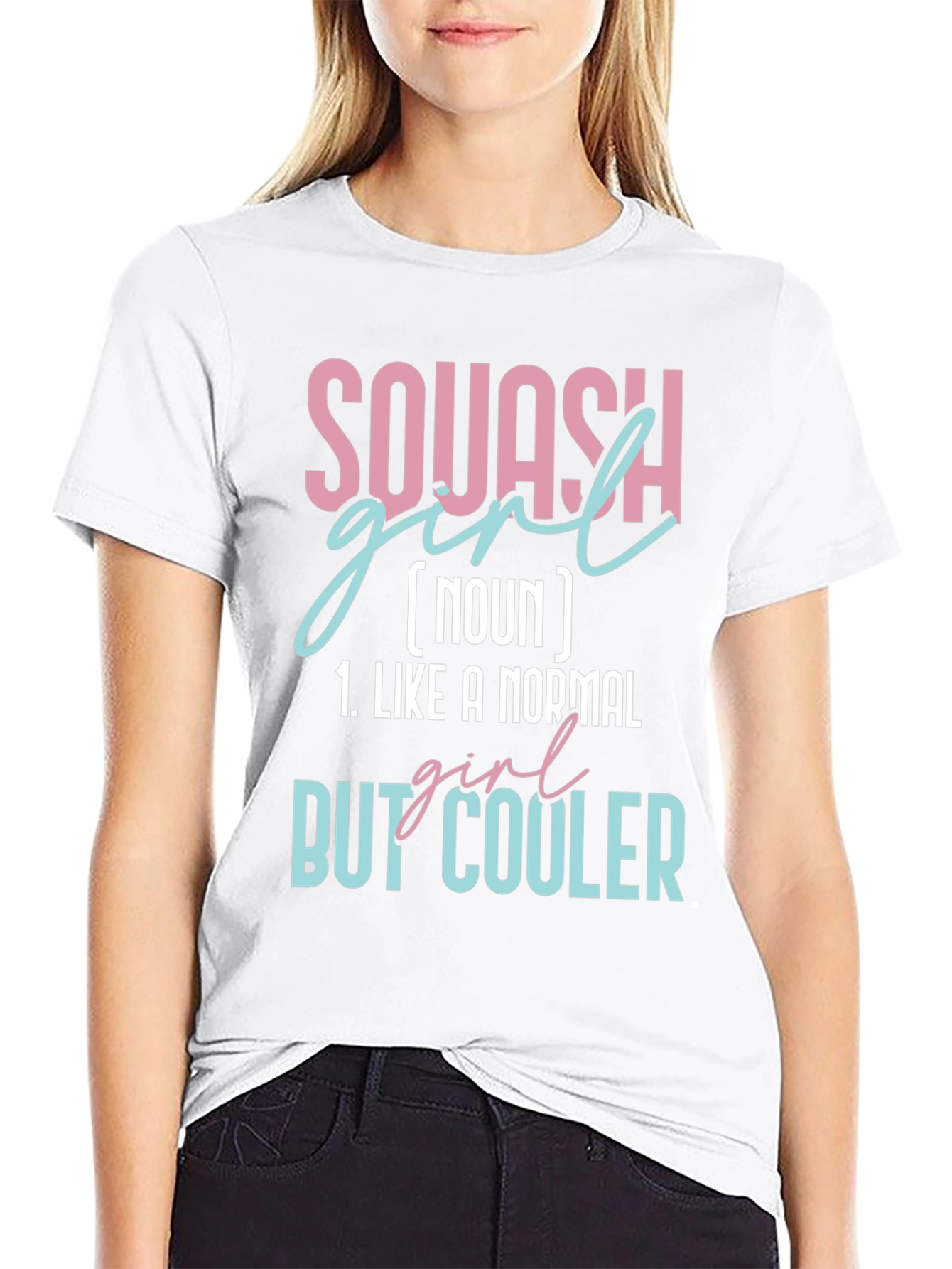 Black Squash Girl Definition T-Shirt - Cool & Unique Tee view 9