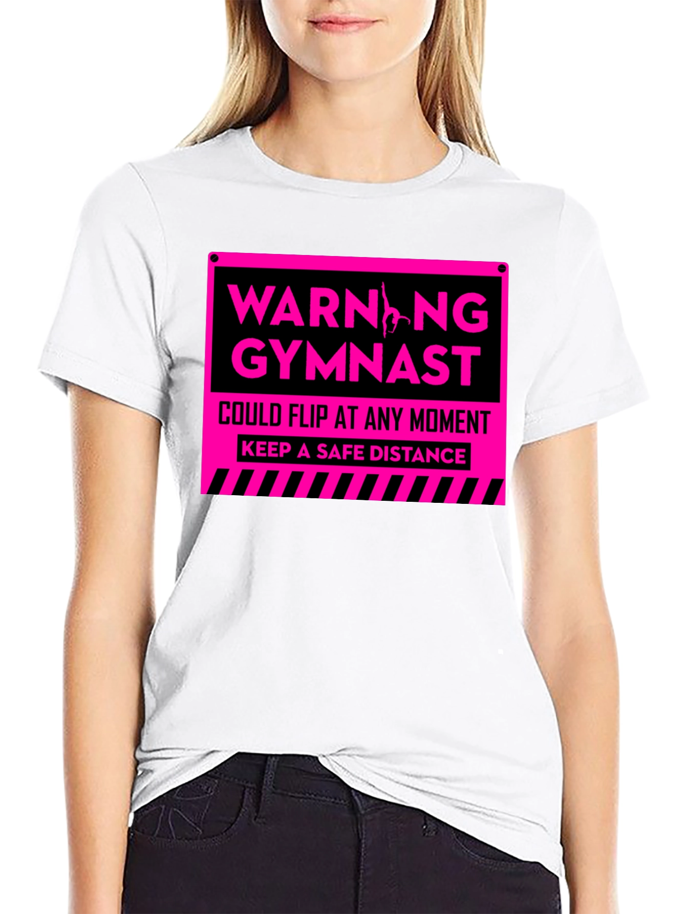 Warning Gymnast T-Shirt - Keep a Safe Distance - 9