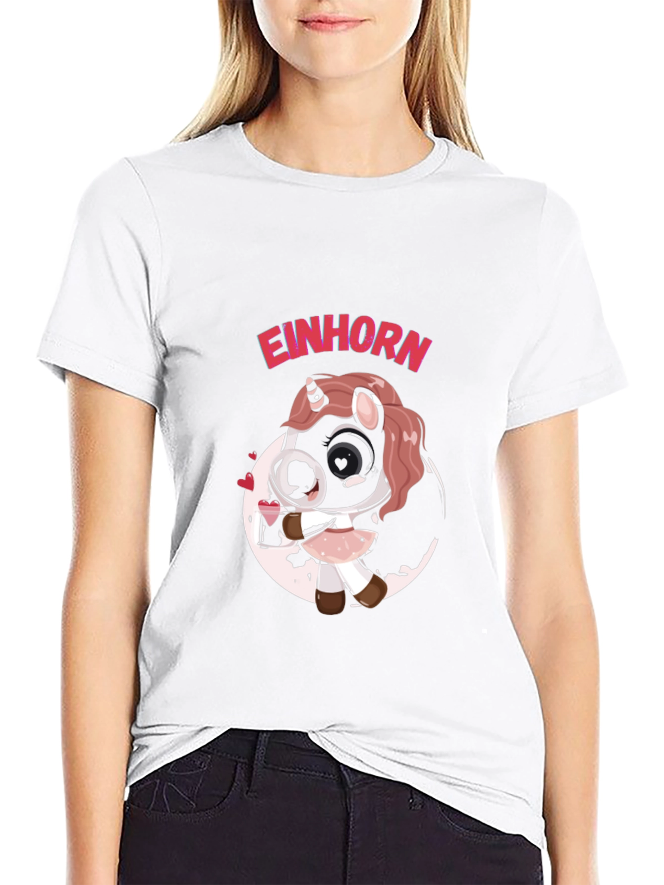 Einhorn Kawaii Unicorn T-Shirt - Black - 9